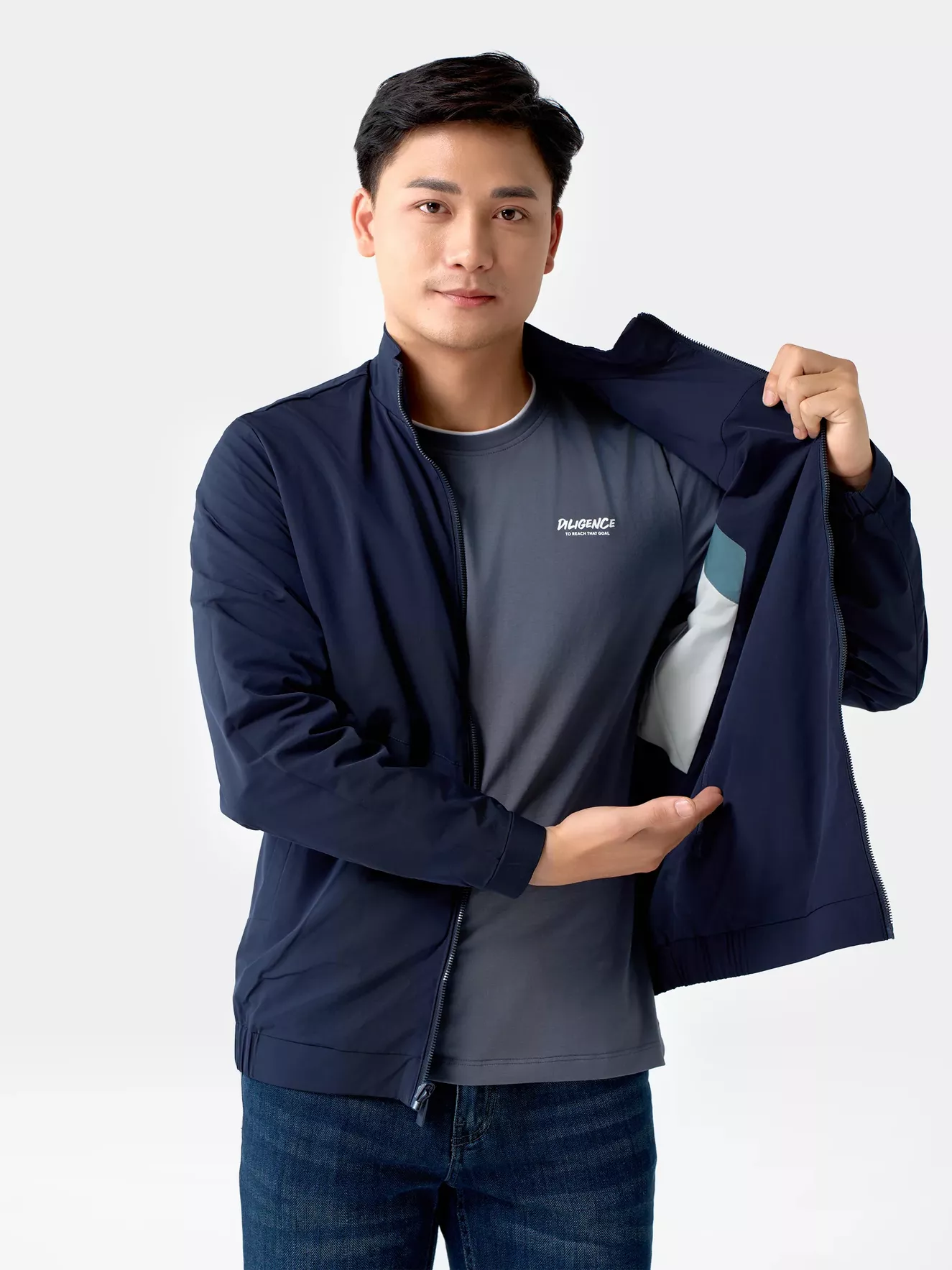 Áo Khoác Gió Nam 2 Mặt 5S Fashion Phom Slimfit AKG24017 