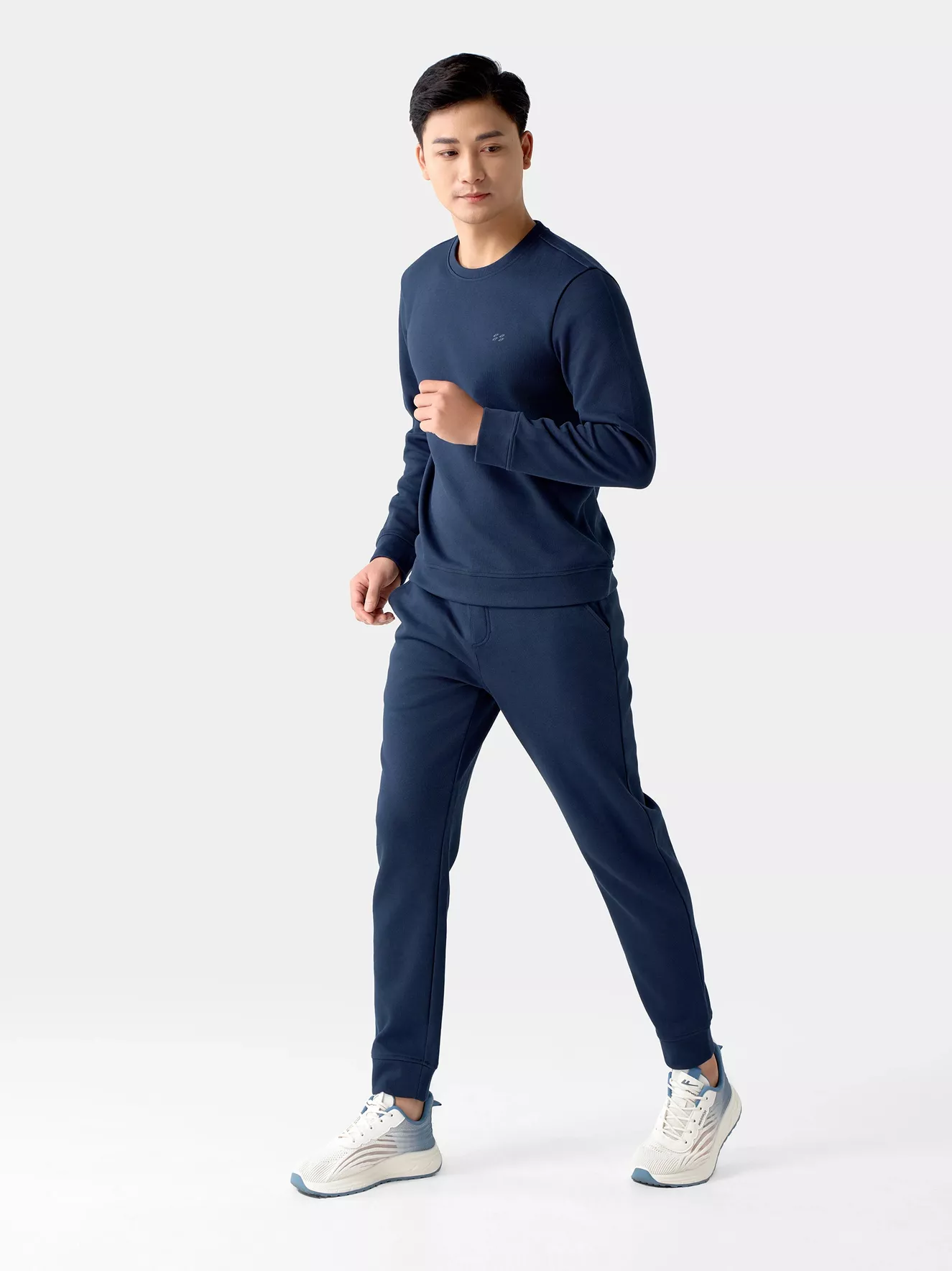 Bộ Quần Áo Nỉ Nam 5S Fashion Trơn Basic Slimfit BNI24001