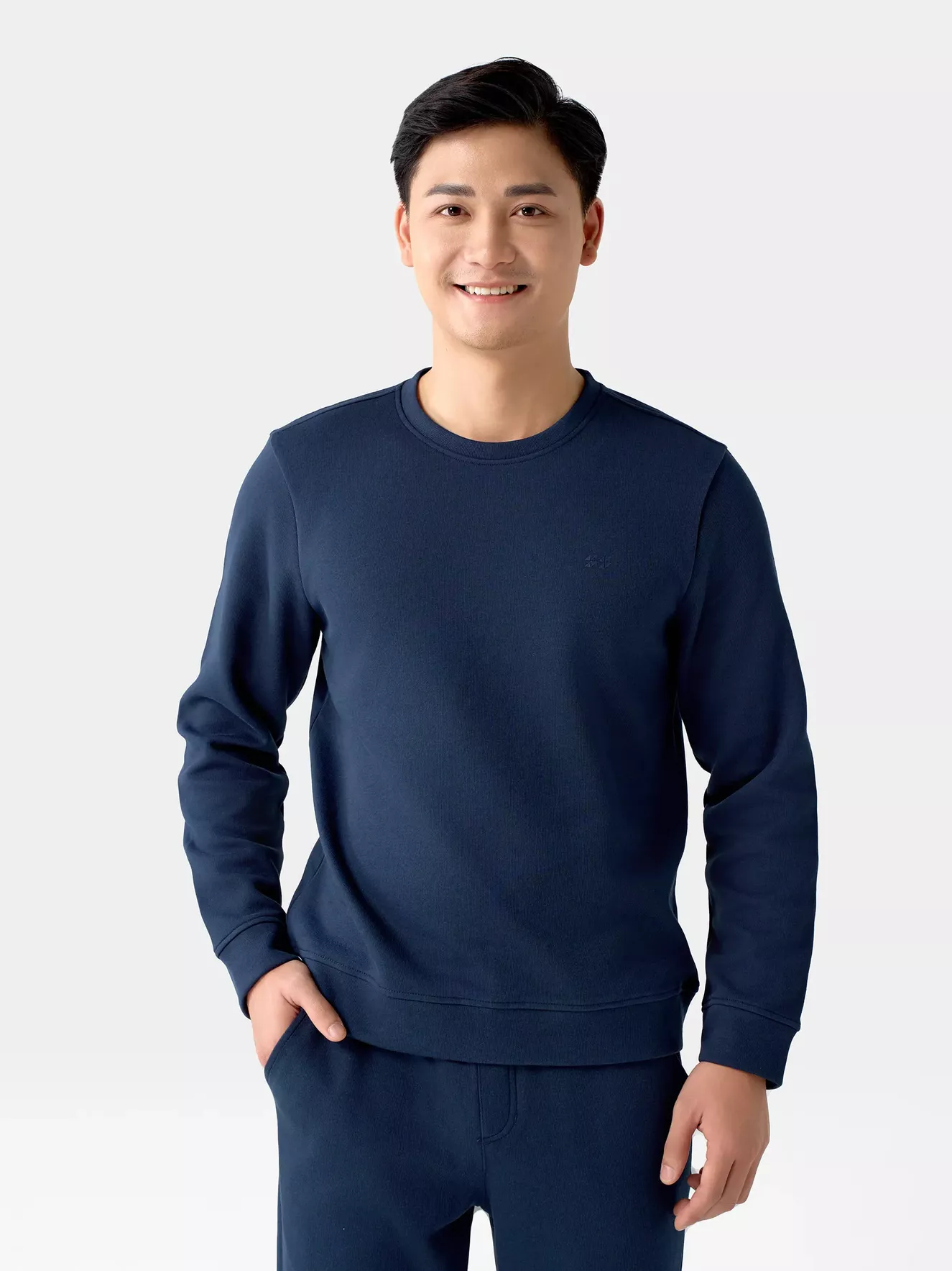 Bộ Quần Áo Nỉ Nam 5S Fashion Trơn Basic Slimfit BNI24001