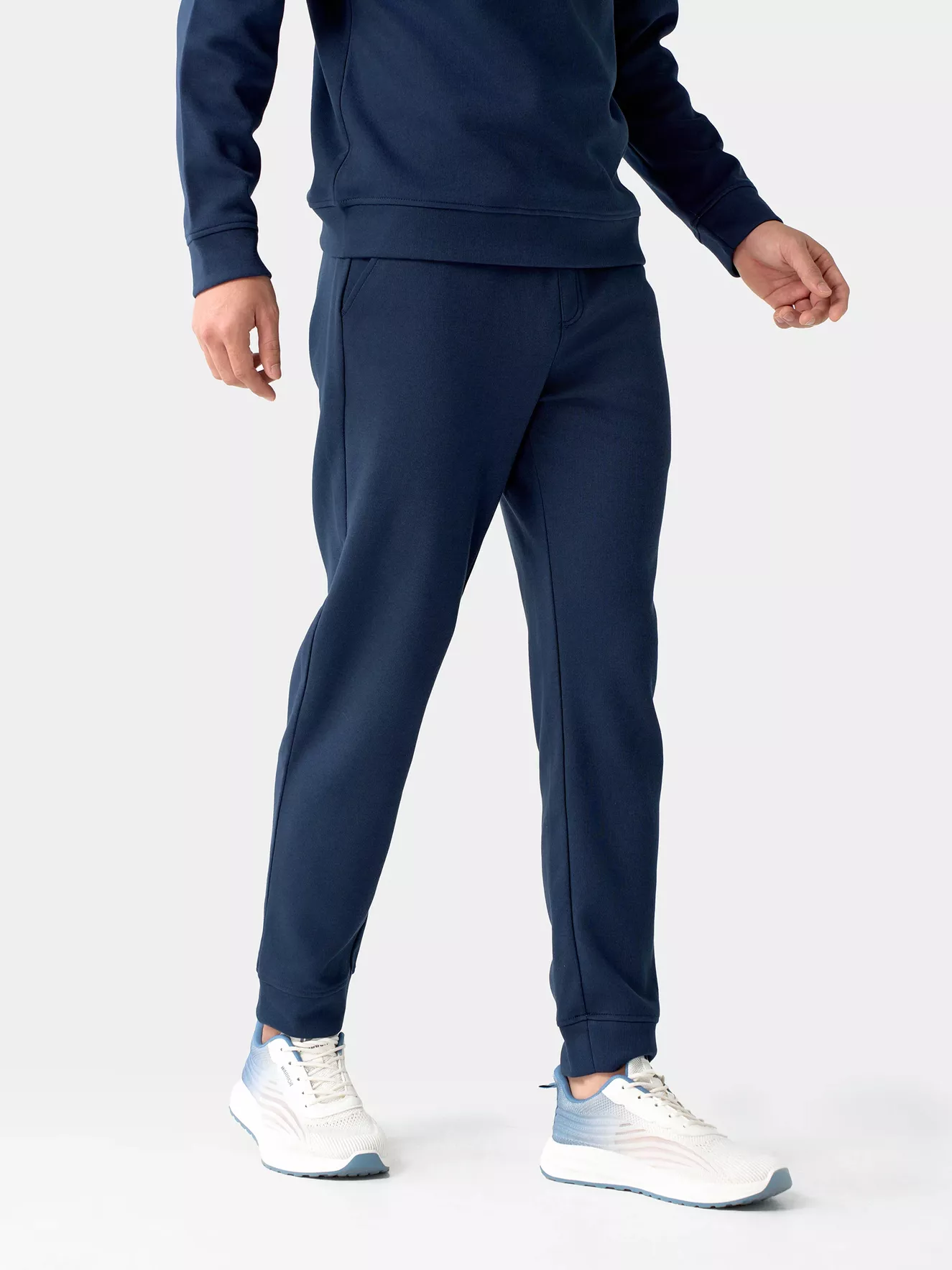 Bộ Quần Áo Nỉ Nam 5S Fashion Trơn Basic Slimfit BNI24001