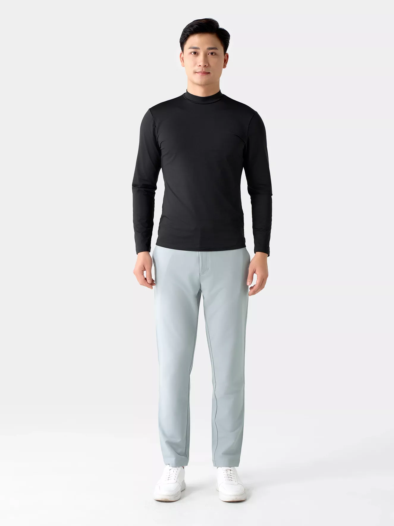 Áo Giữ Nhiệt Nam 5S Fashion Cổ 3 Phân Phom Body AGN24001 