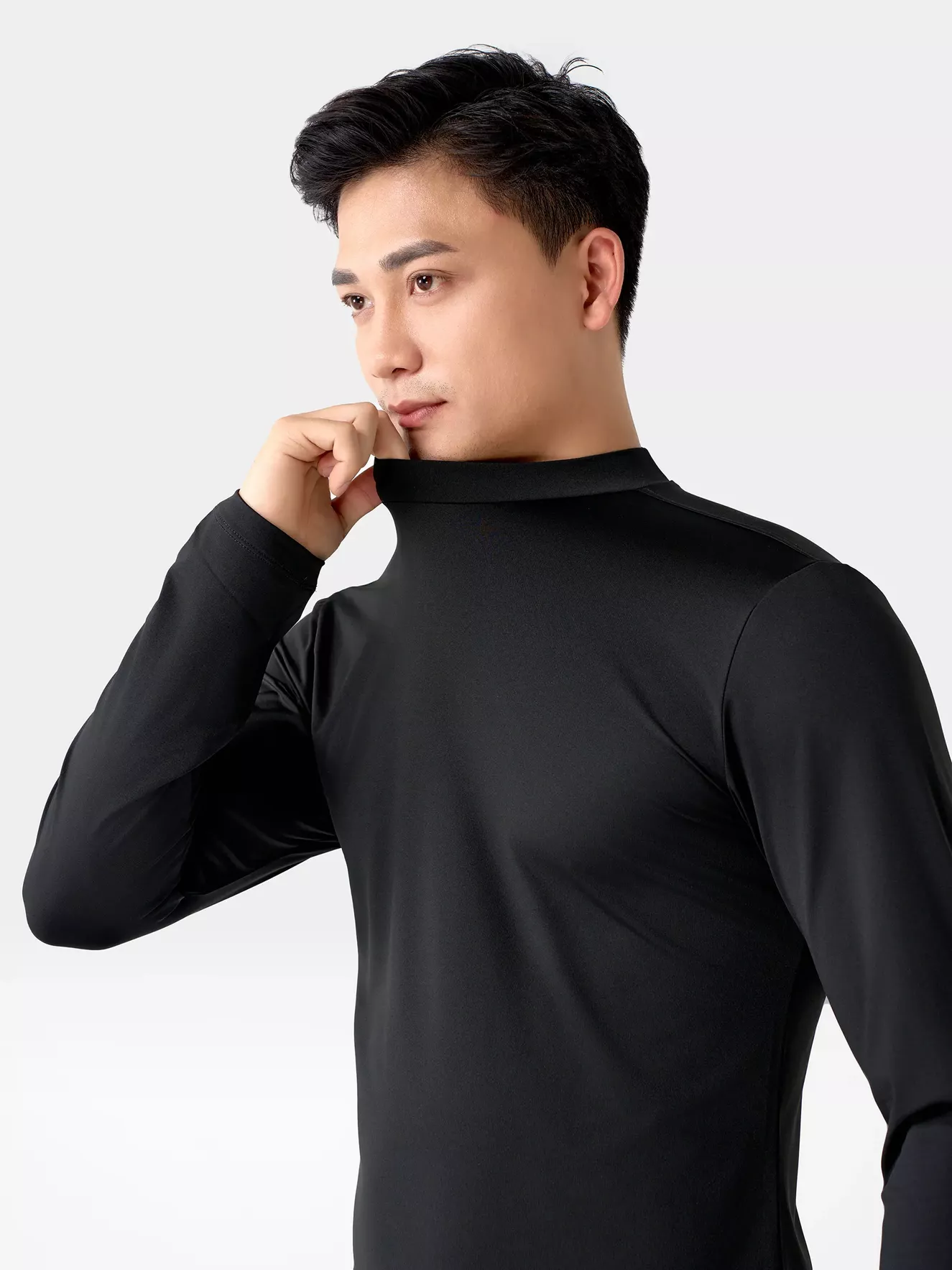 Áo Giữ Nhiệt Nam 5S Fashion Cổ 3 Phân Phom Body AGN24001 