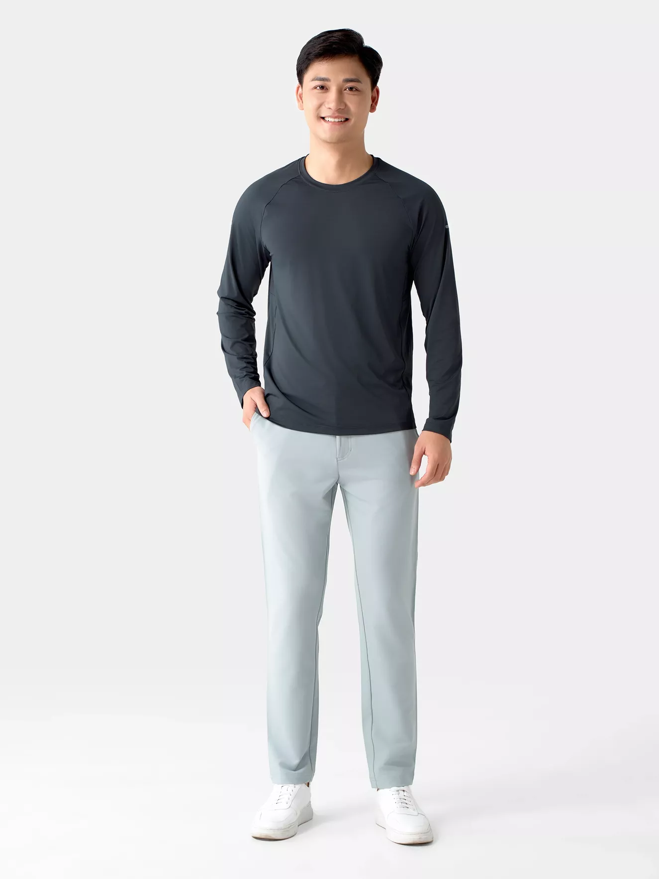 Áo Thun Nam Dài Tay Thể Thao 5S Fashion Tay Raglan ATH24008