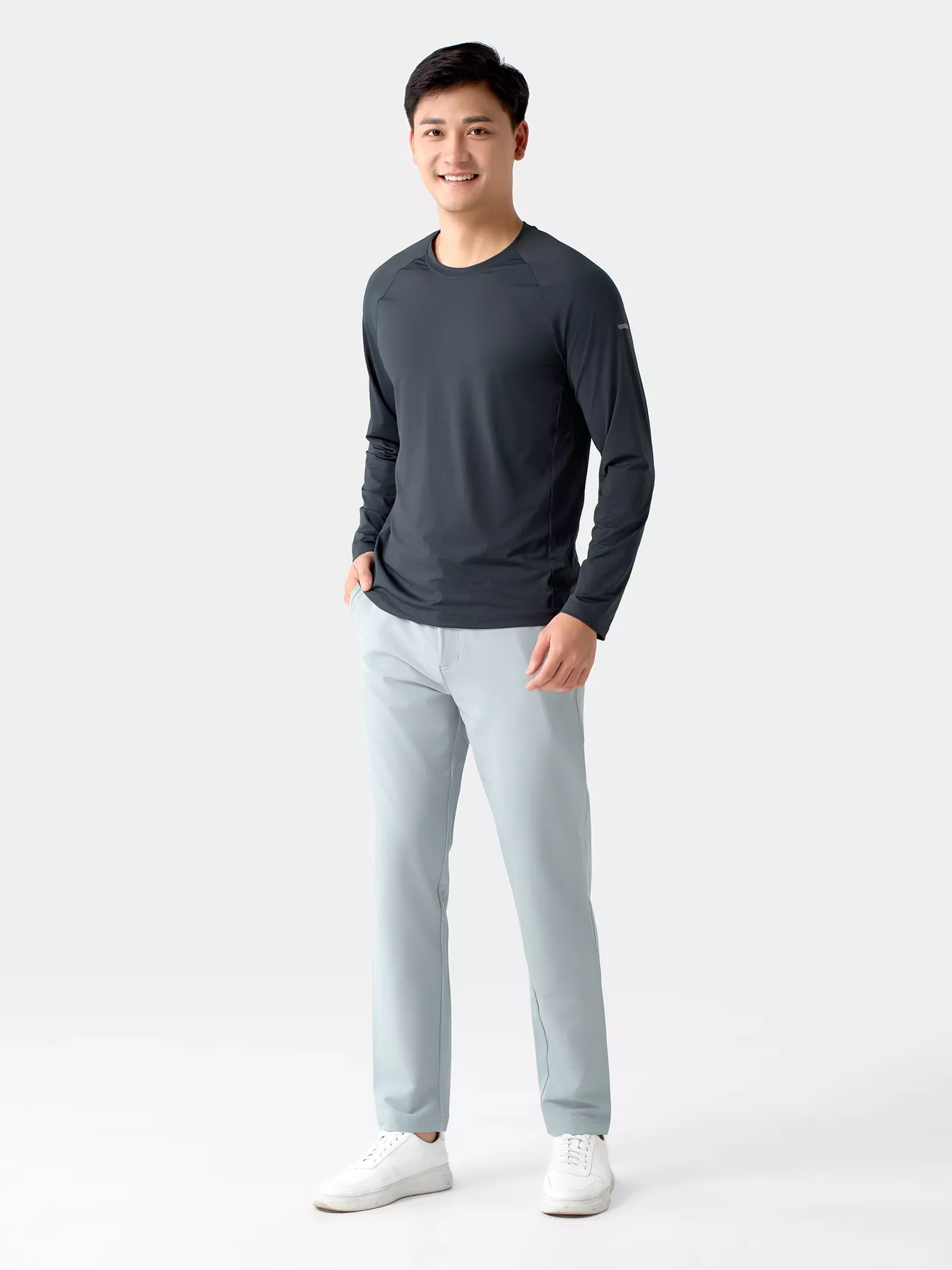 Áo Thun Nam Dài Tay Thể Thao 5S Fashion Tay Raglan ATH24008