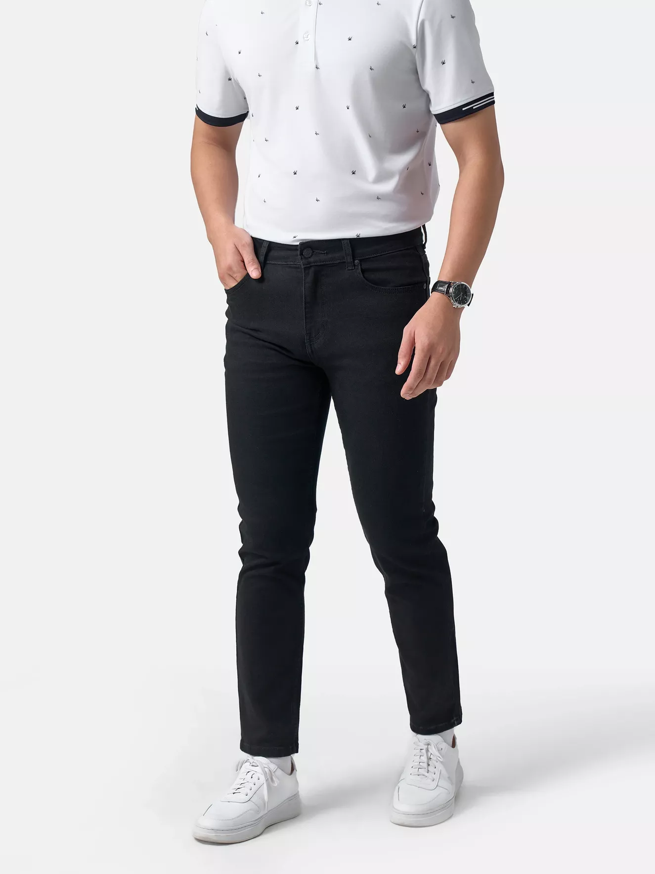 Quần Jean Nam Cotton 5S Fashion Slimfit QJE24005