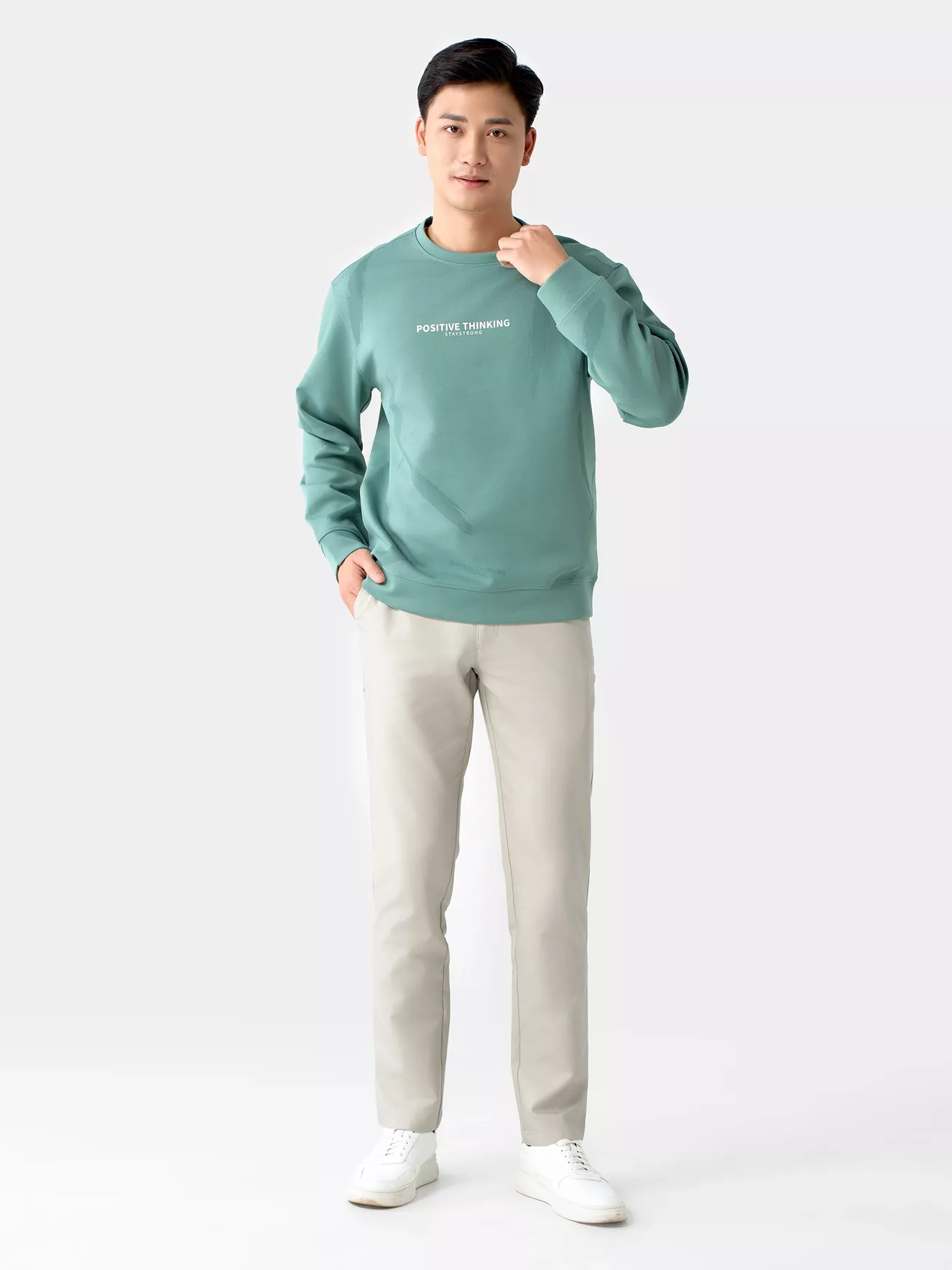 Áo Nỉ Nam Thu Đông Họa Tiết 5S Fashion Phom Casual ANI24005