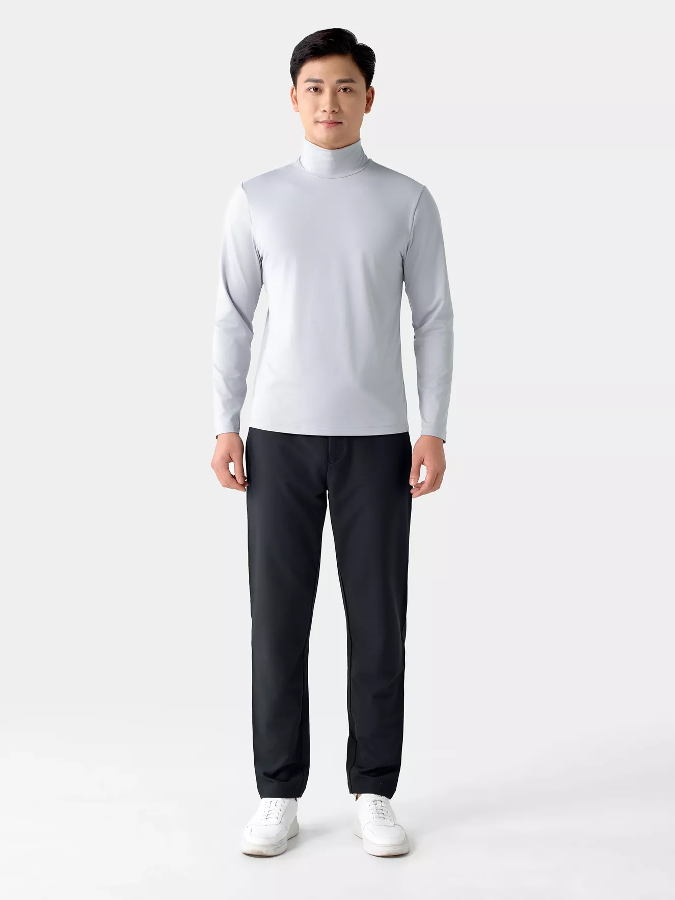 Áo Giữ Nhiệt Nam Cổ Cao 5S Fashion Trơn Body FIt AGN24003