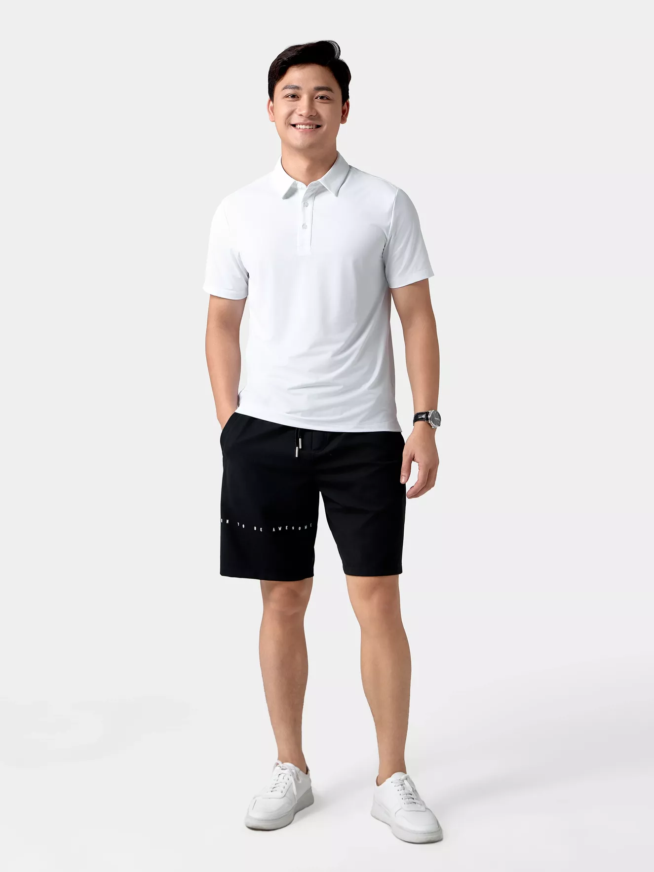 Áo Polo Nam Thể Thao 5S Fashion Trơn Basic Phom Regular APC24087