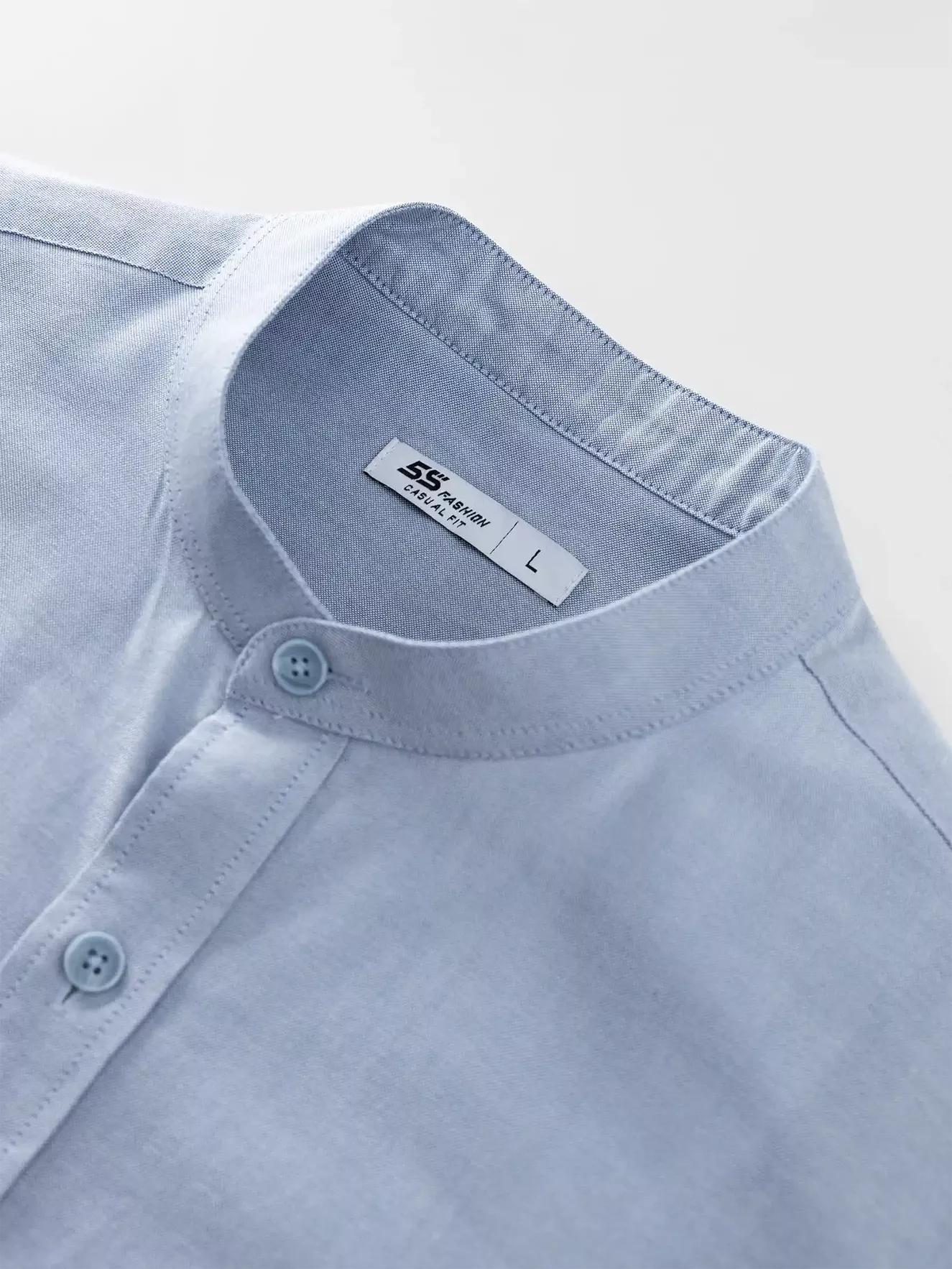 Áo Sơ Mi Nam Cổ Tàu Tay Dài 5S Fashion Cotton Phom Casual ASM24081