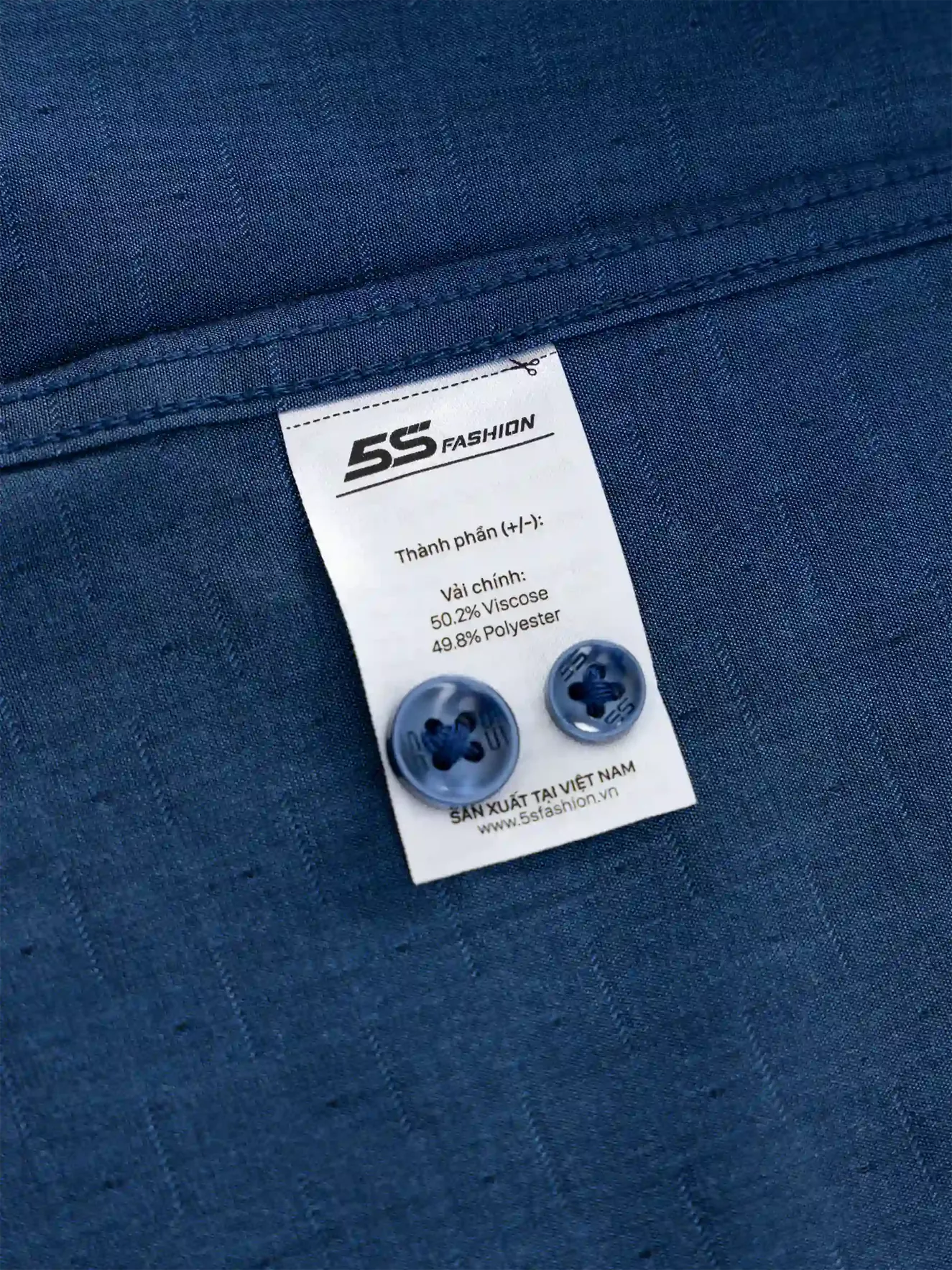 Áo Sơ Mi Nam Dài Tay Họa Tiết Có Túi Phom Regular ASM24016