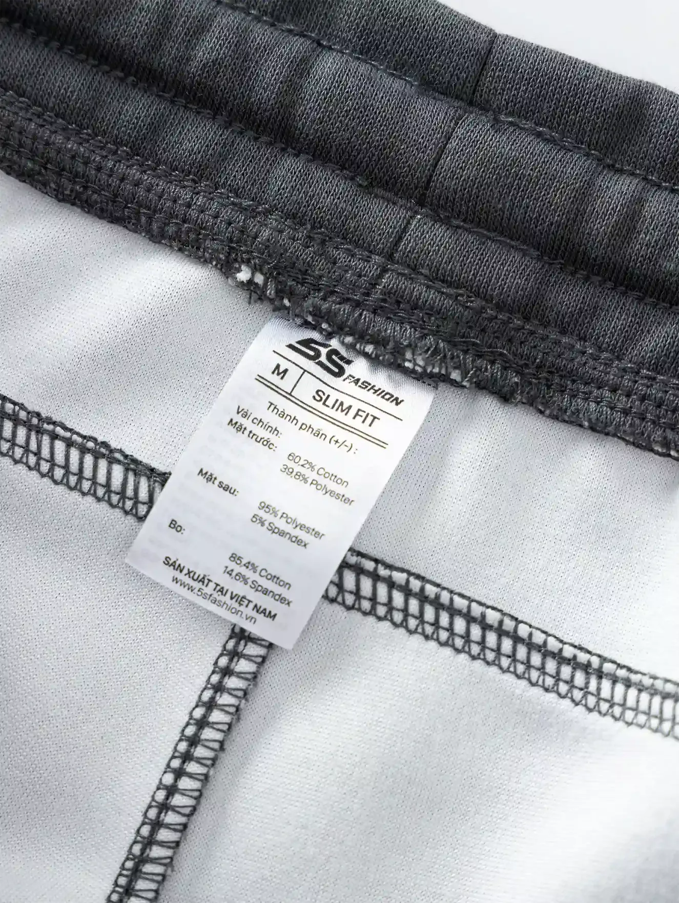 Quần Nỉ Nam Cạp Chun Can Phối 5S Fashion Slimfit BQNI24018