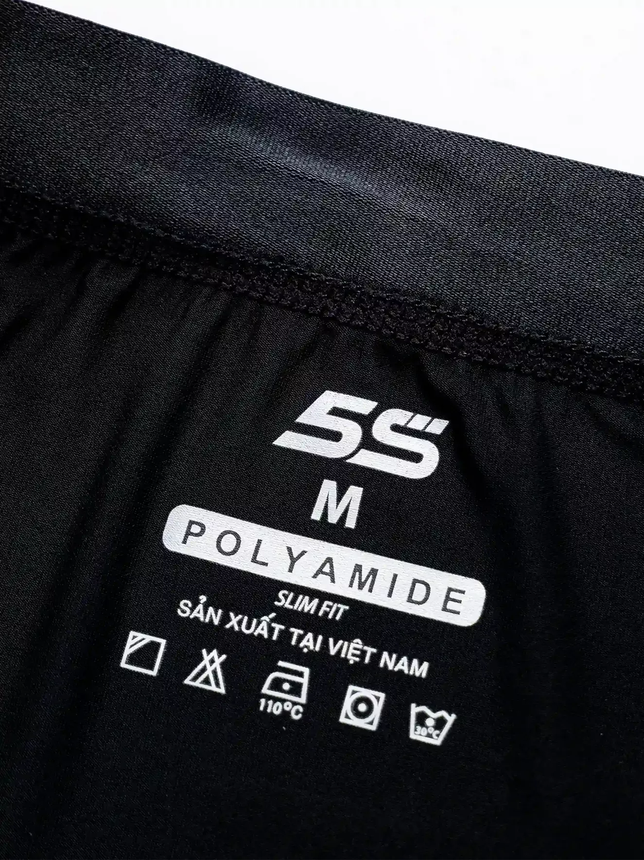 Combo 5 Quần Lót Nam Boxer 5S Fashion Slimfit Trơn Màu Đen 5C-YYBOX23104