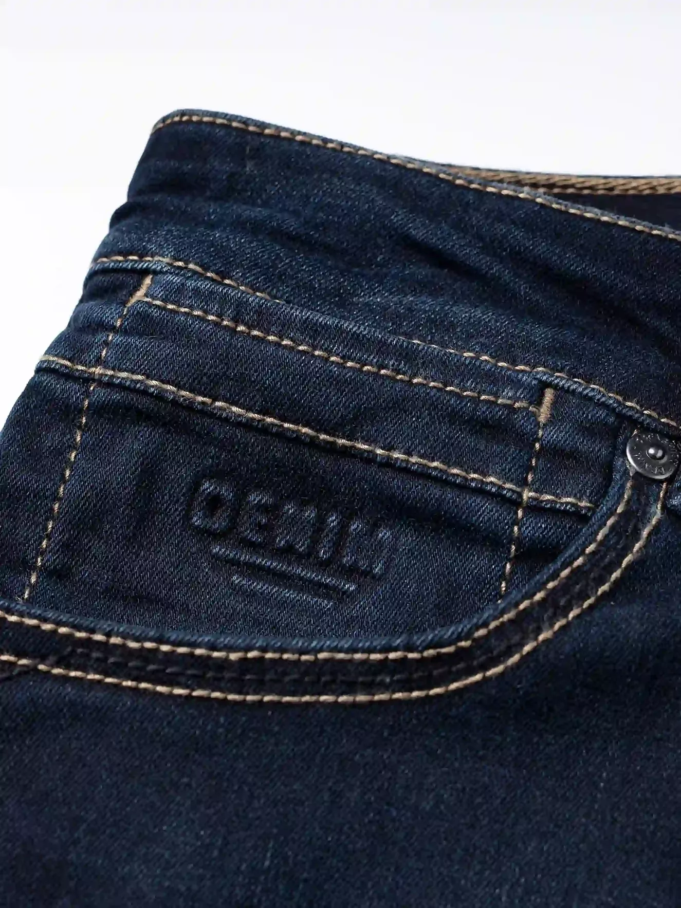 Quần Jean Nam Trơn 5S Fashion Vải Recycled Phom Slimfit QBD23003