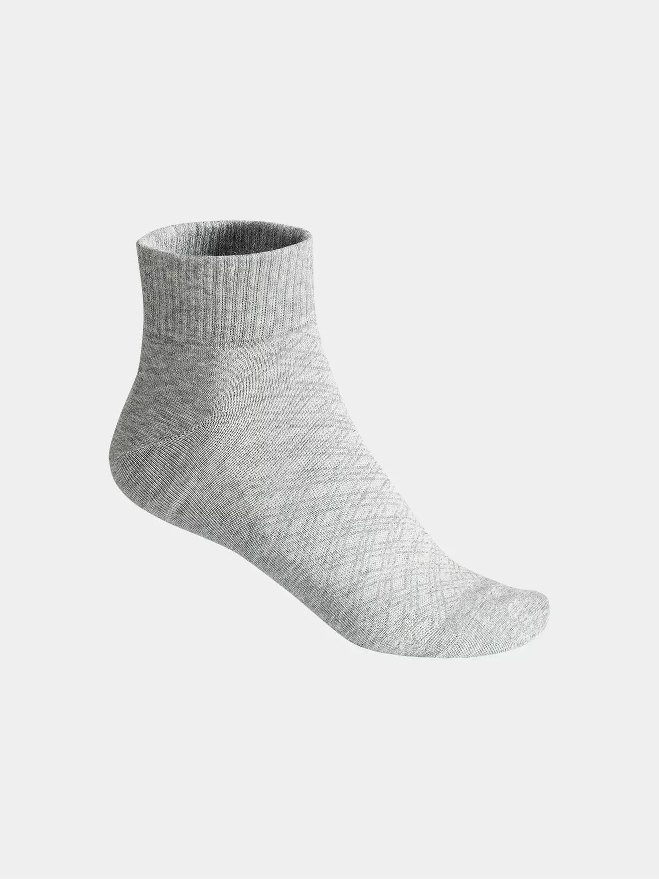 Tất Nam Cotton Cổ Lửng 5S Fashion Dệt Họa Tiết TAT24006