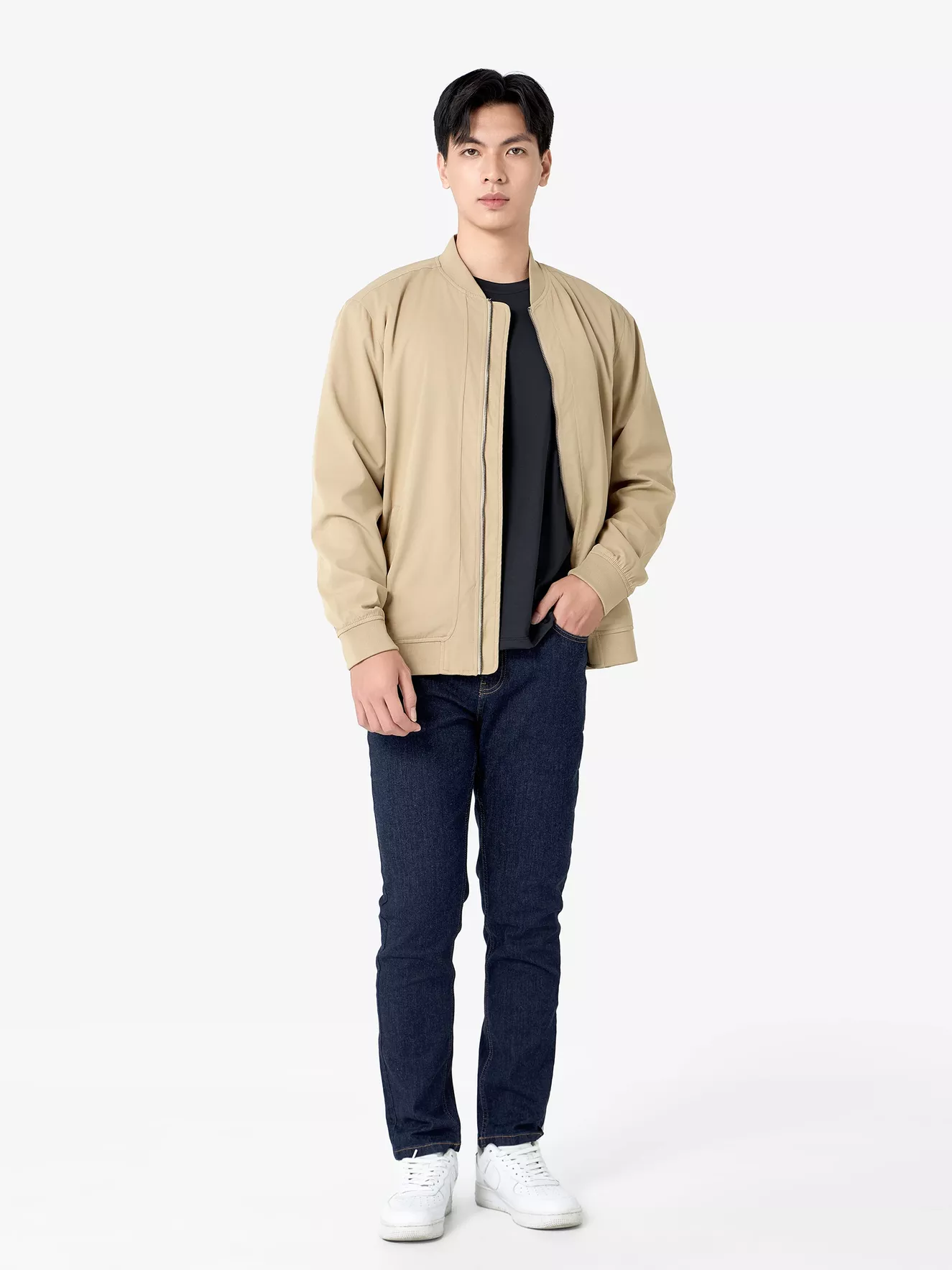 Áo Khoác Bomber Nam 5S Fashion Lót Lông Dày Dặn AKB24034