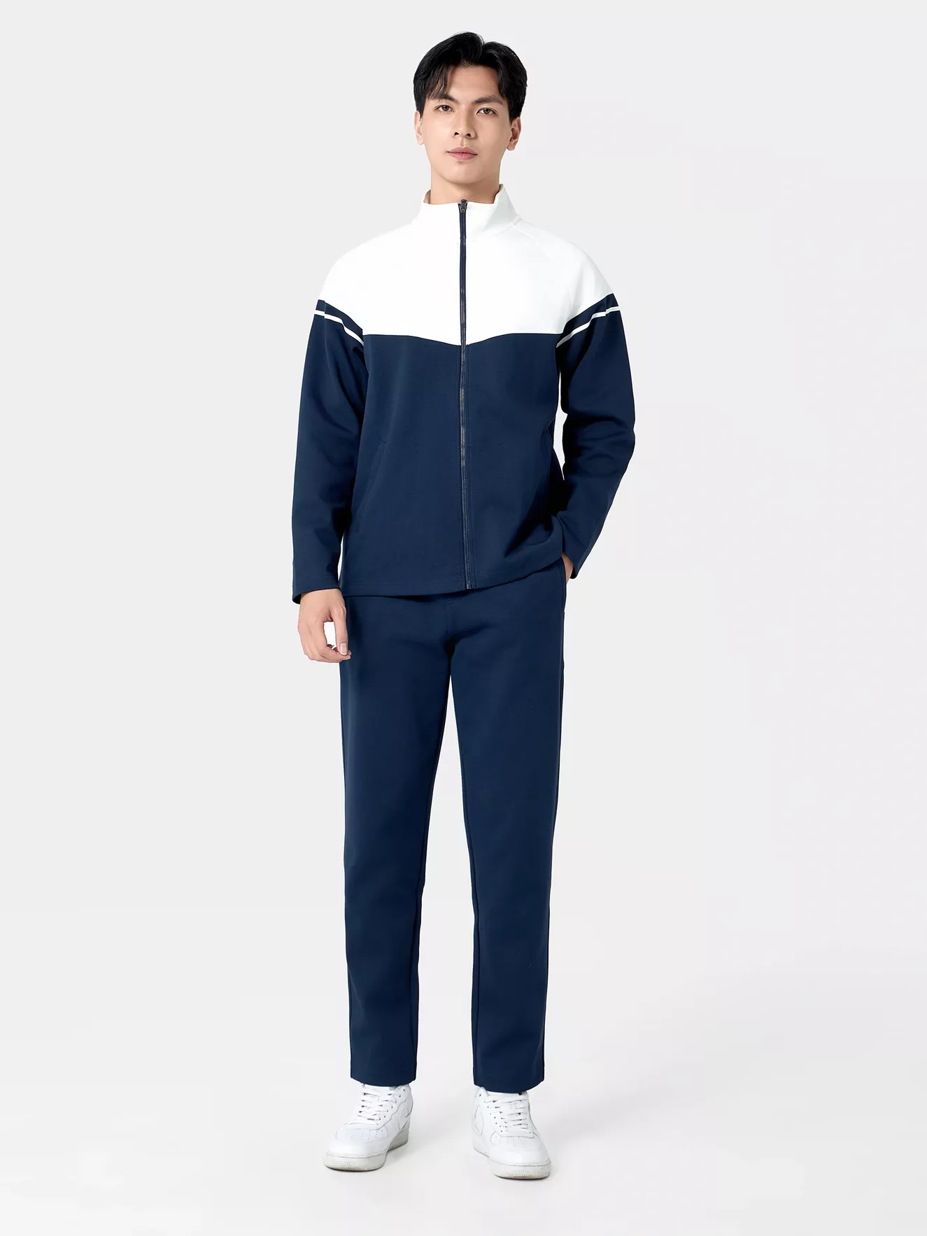 Bộ Nỉ Khóa Nam 5S Fashion Can Phối Phom Regular BNK24015