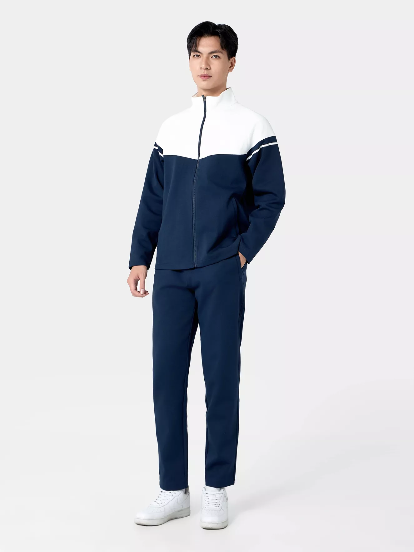 Bộ Nỉ Khóa Nam 5S Fashion Can Phối Phom Regular BNK24015