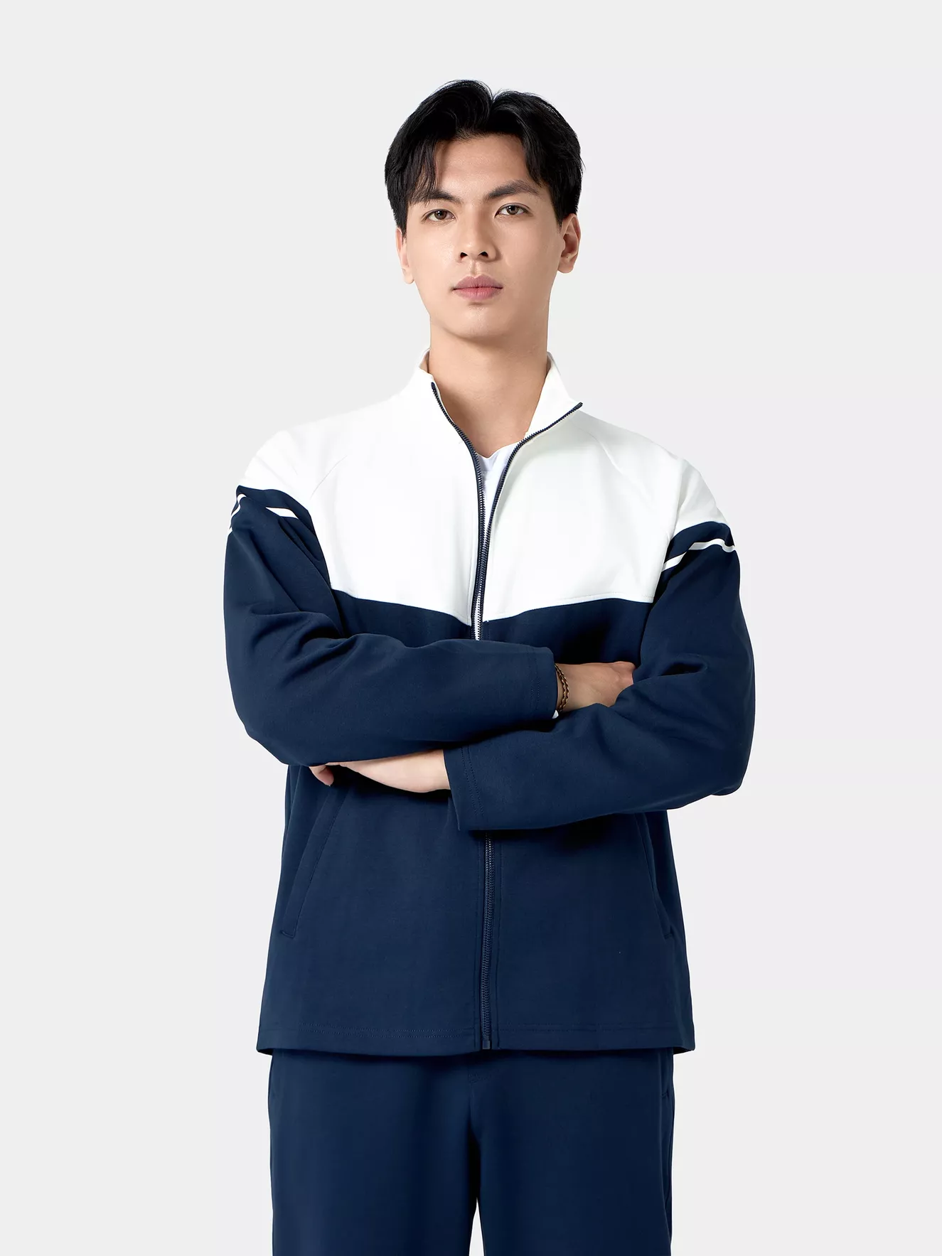 Áo Nỉ Nam Zipper 5S Fashion Can Phối Regular BAKN24015