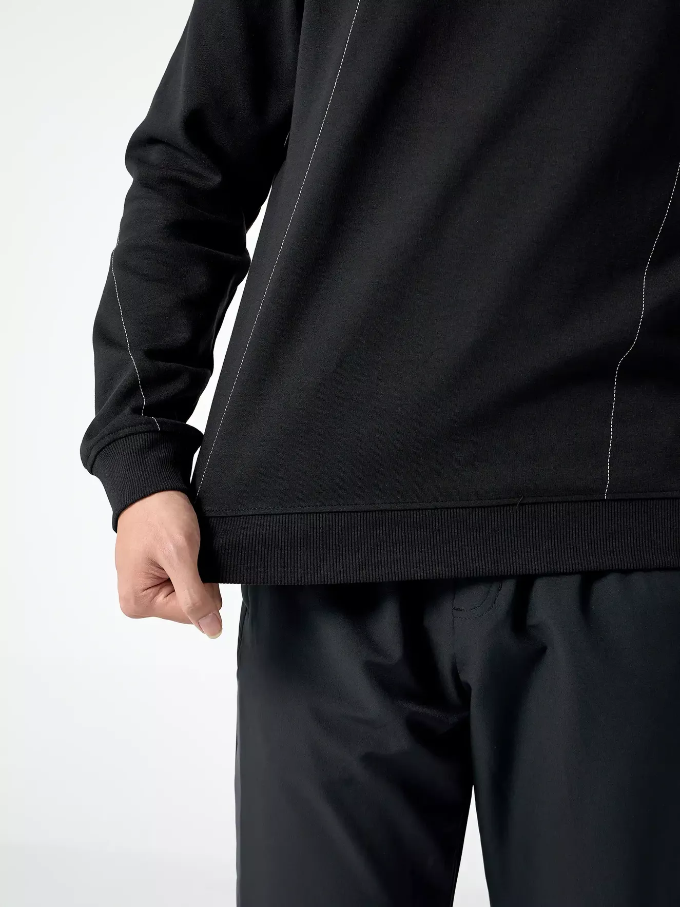 Áo Nỉ Nam 5S Fashion Họa Tiết Đường May Phom Slimfit ANI24003