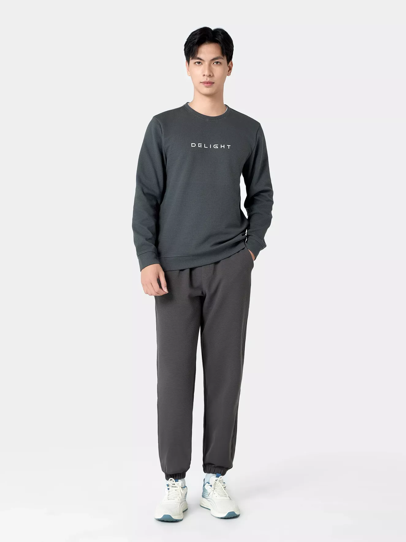 Áo Nỉ Nam Vài Tổ Ong 5S Fashion Cổ Layer Slimfit ANI24009