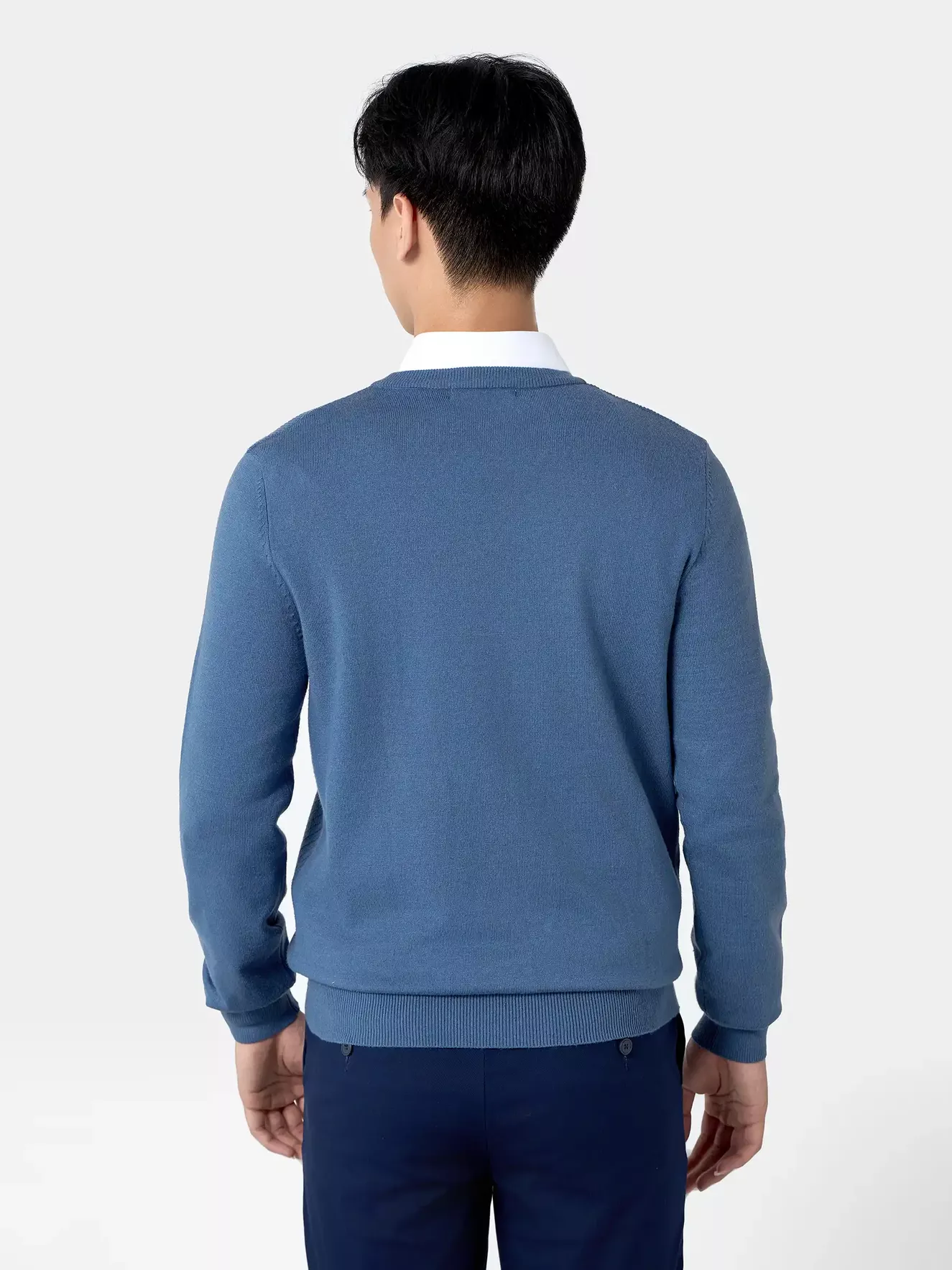 Áo Len Nam Họa Tiết Dệt Trơn Cổ Tròn 5S Fashion ALE24008