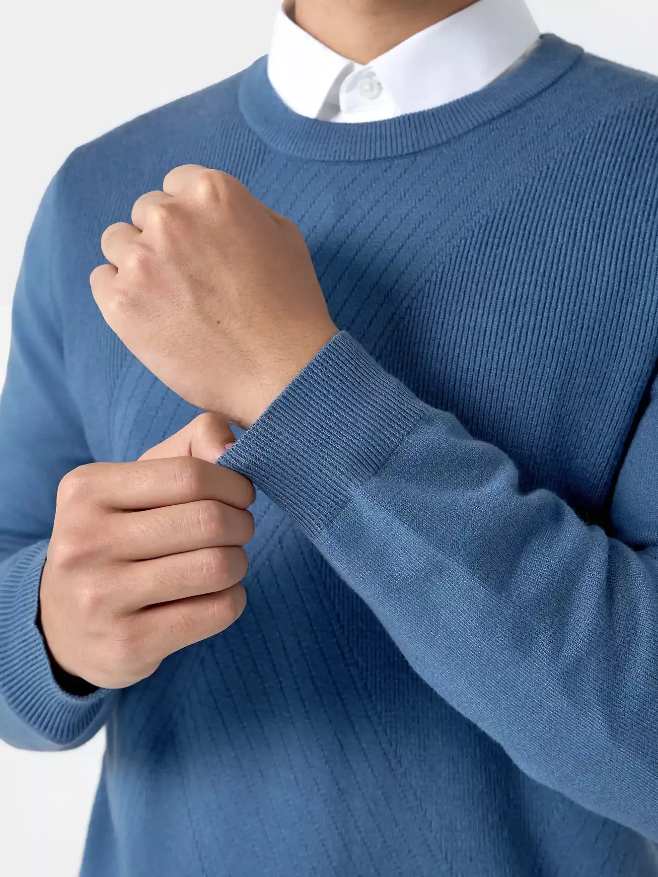 Áo Len Nam Họa Tiết Dệt Trơn Cổ Tròn 5S Fashion ALE24008