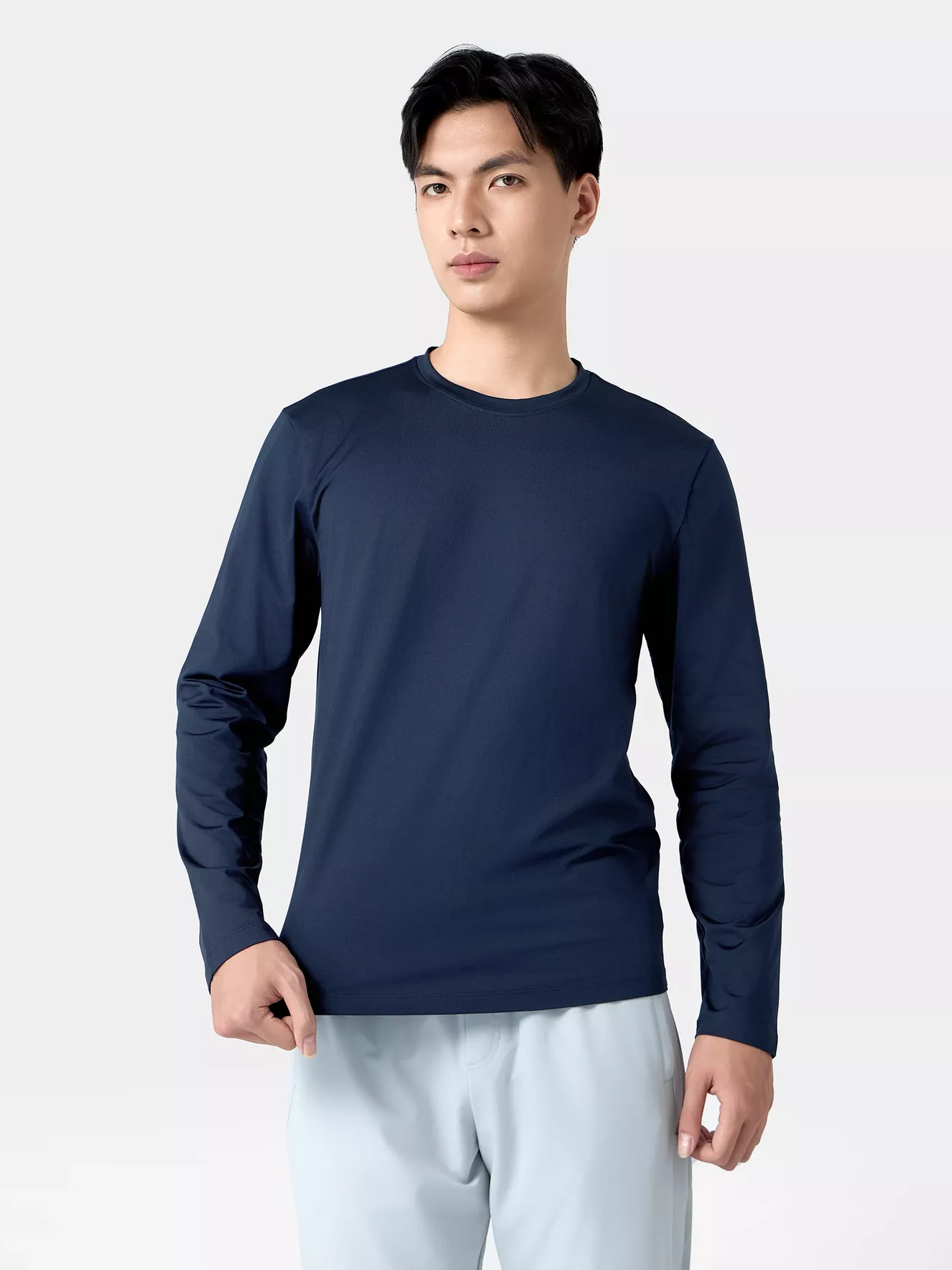 Áo Giữ Nhiệt Nam 5S Fashion Cổ Tròn Trơn Phom Ôm AGN24006