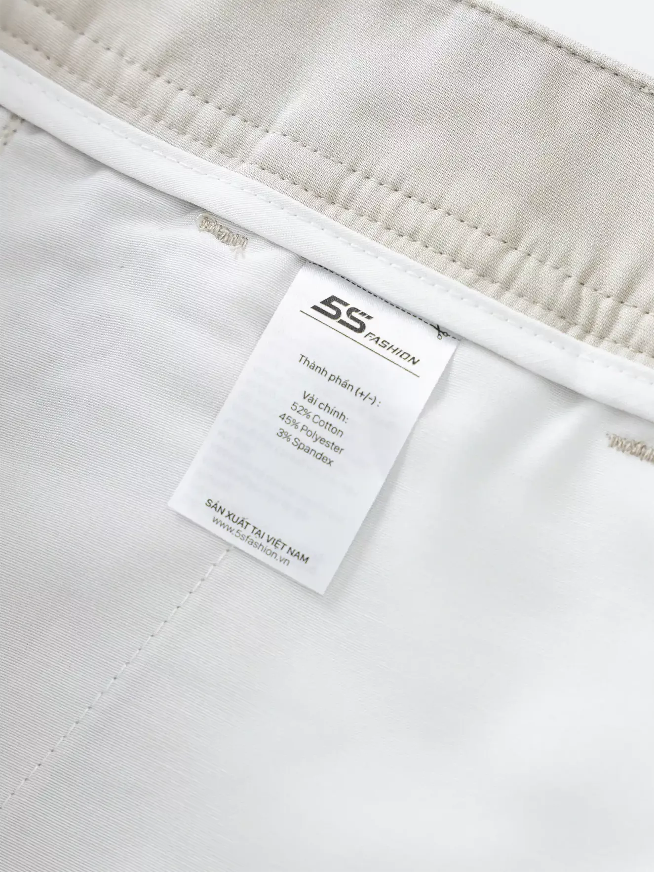 Quần Dài Nam Kaki 5S Fashion Trơn Phom Regular QKK24110