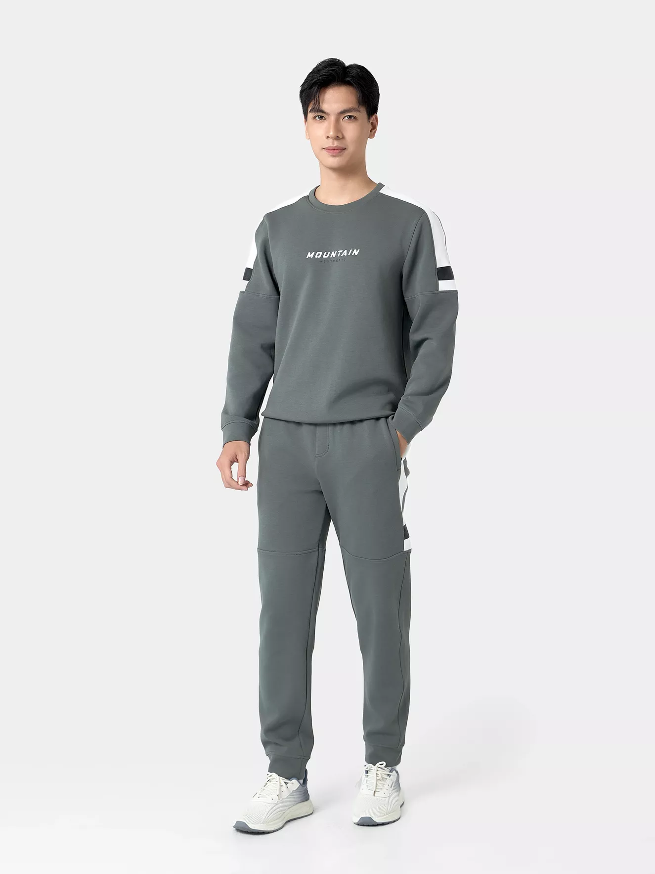 Bộ Quần Áo Nỉ Nam 5S Fashion In Chữ Can Phối BNI24004