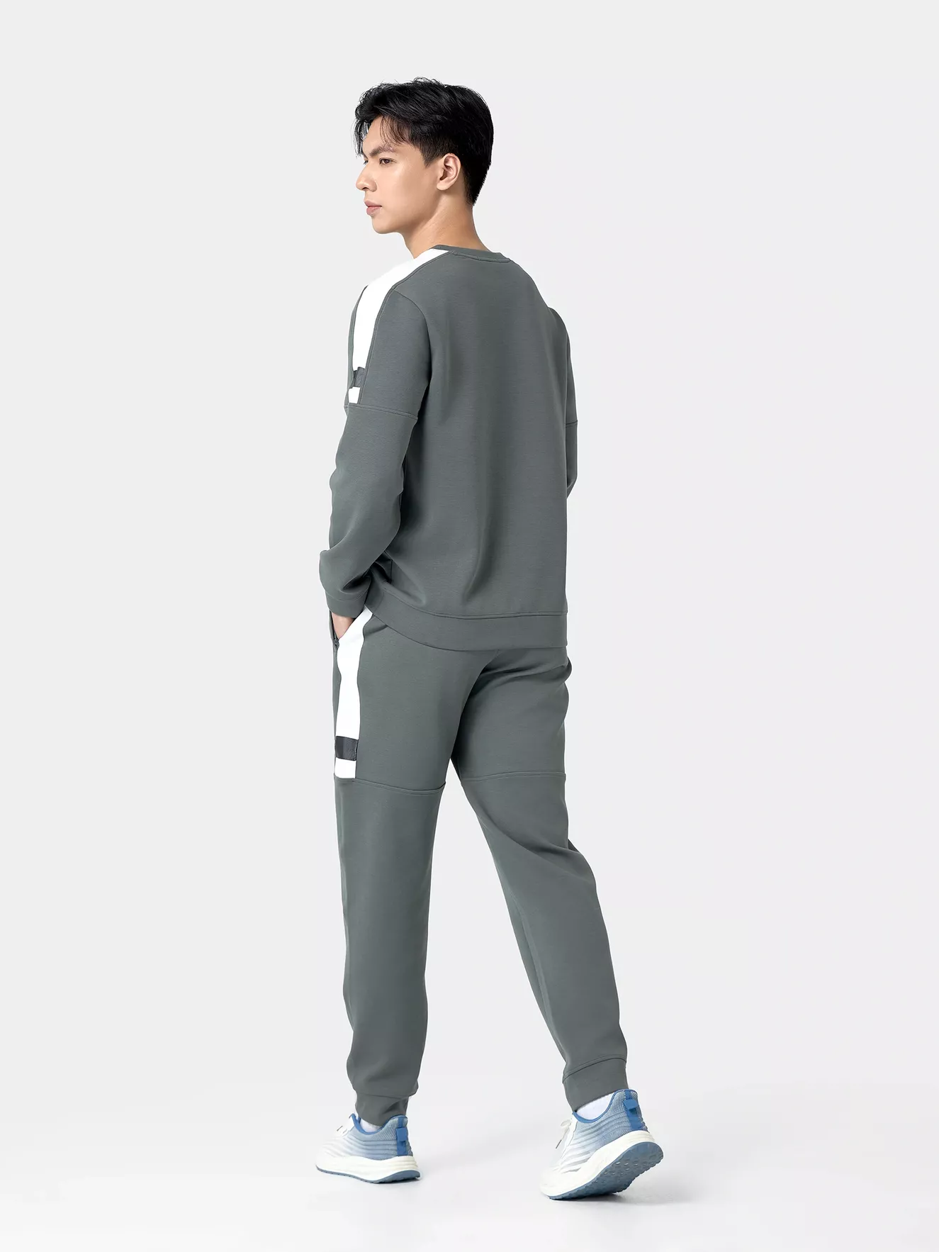 Bộ Quần Áo Nỉ Nam 5S Fashion In Chữ Can Phối BNI24004