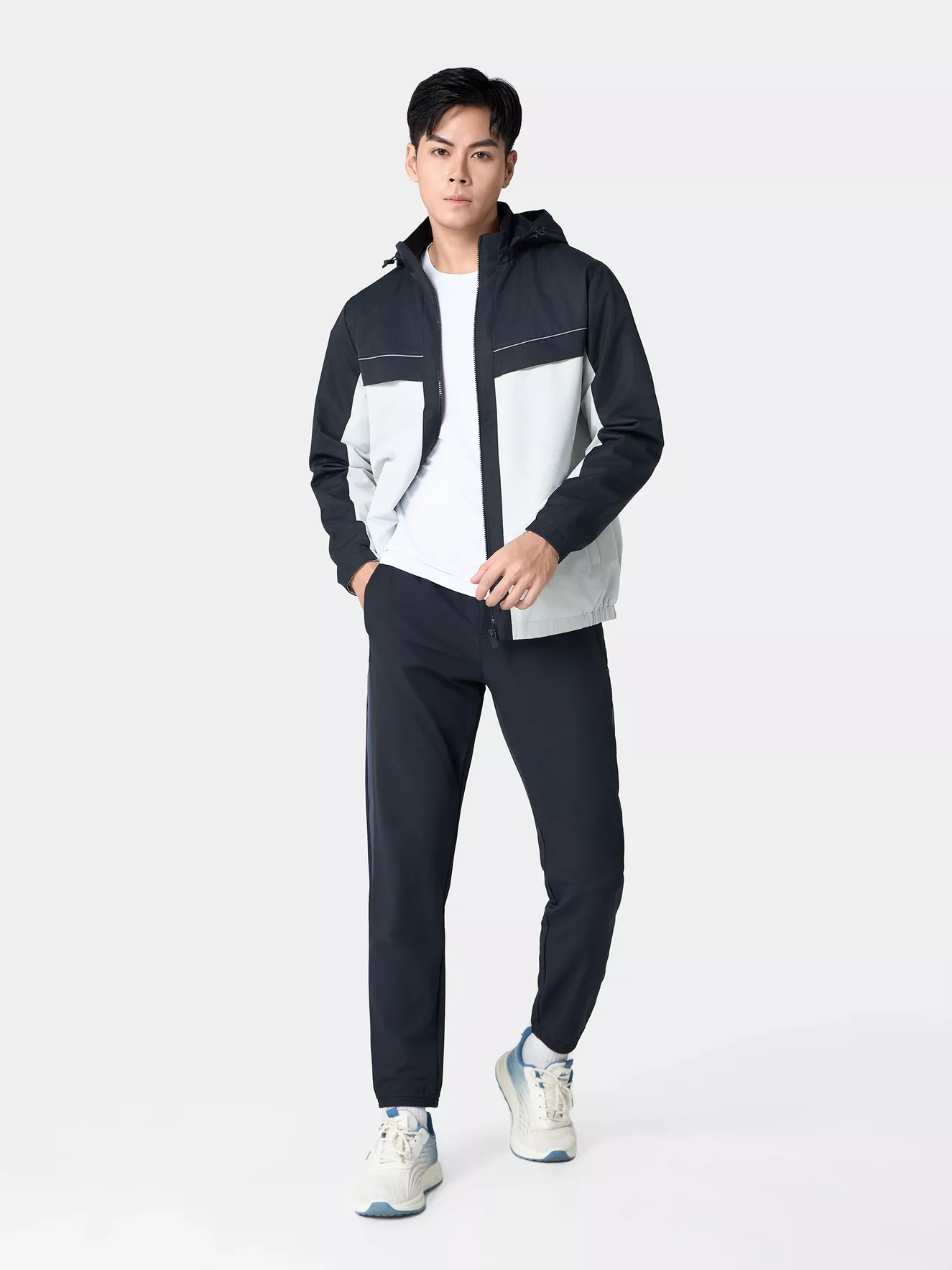 Áo Khoác Gió Nam Can Phối 5S Fashion Lót Nỉ AKG24004