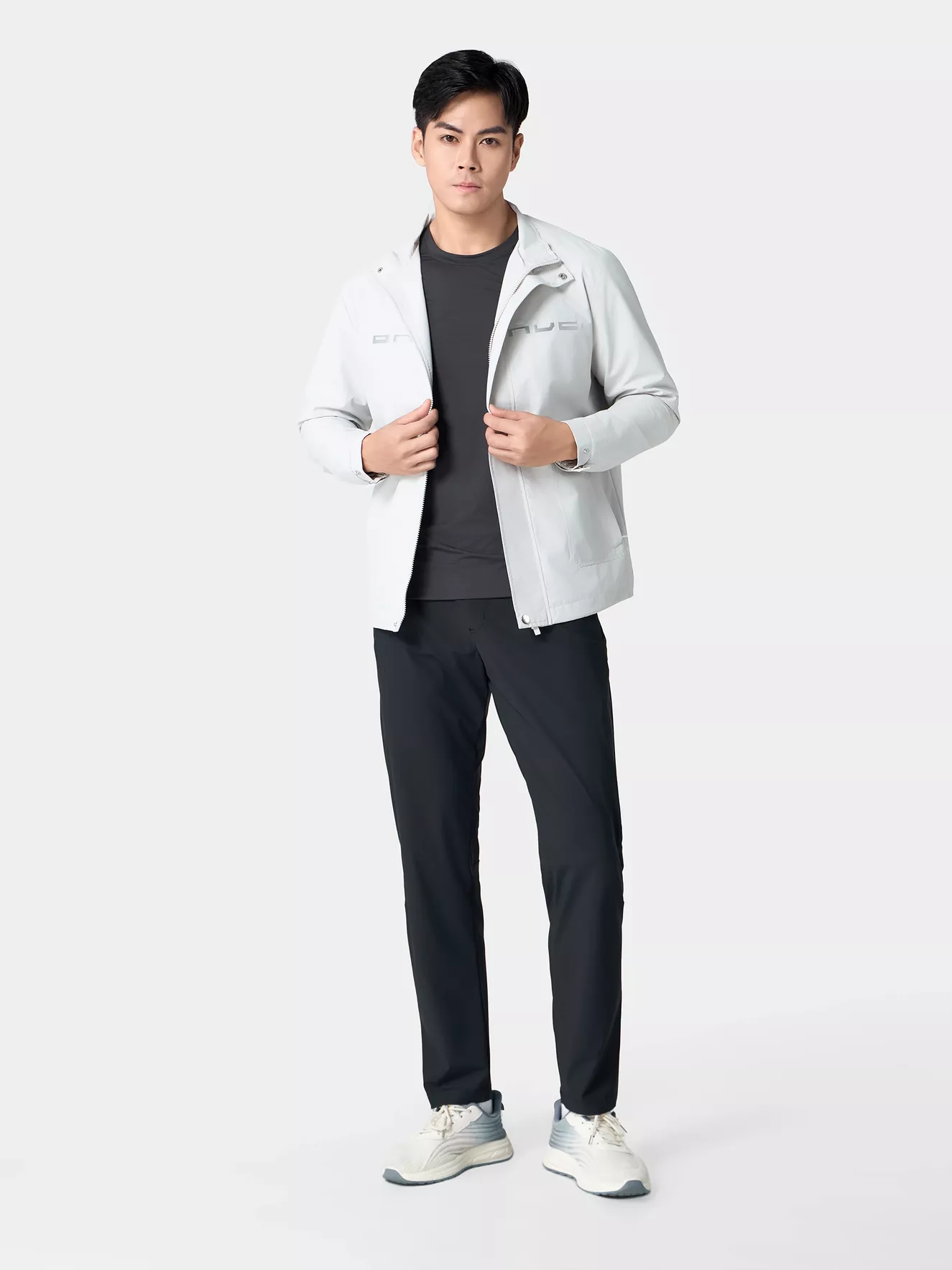Áo Khoác Thời Trang Nam 5S Fashion Cổ Trụ In Chữ Slimfit AKH24008