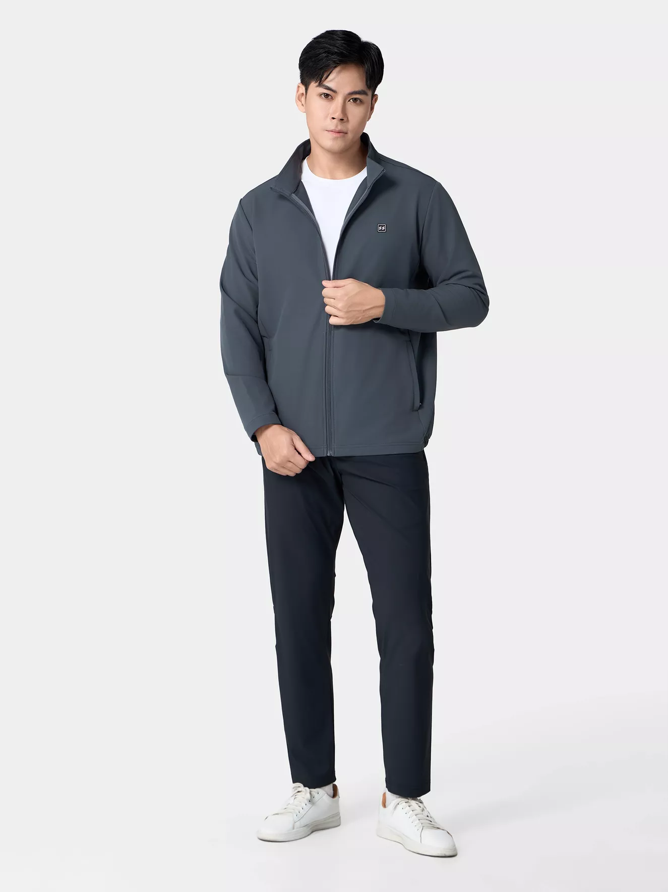 Áo Khoác Nam Thời Trang Cổ Trụ Basic Slimfit AKH24001