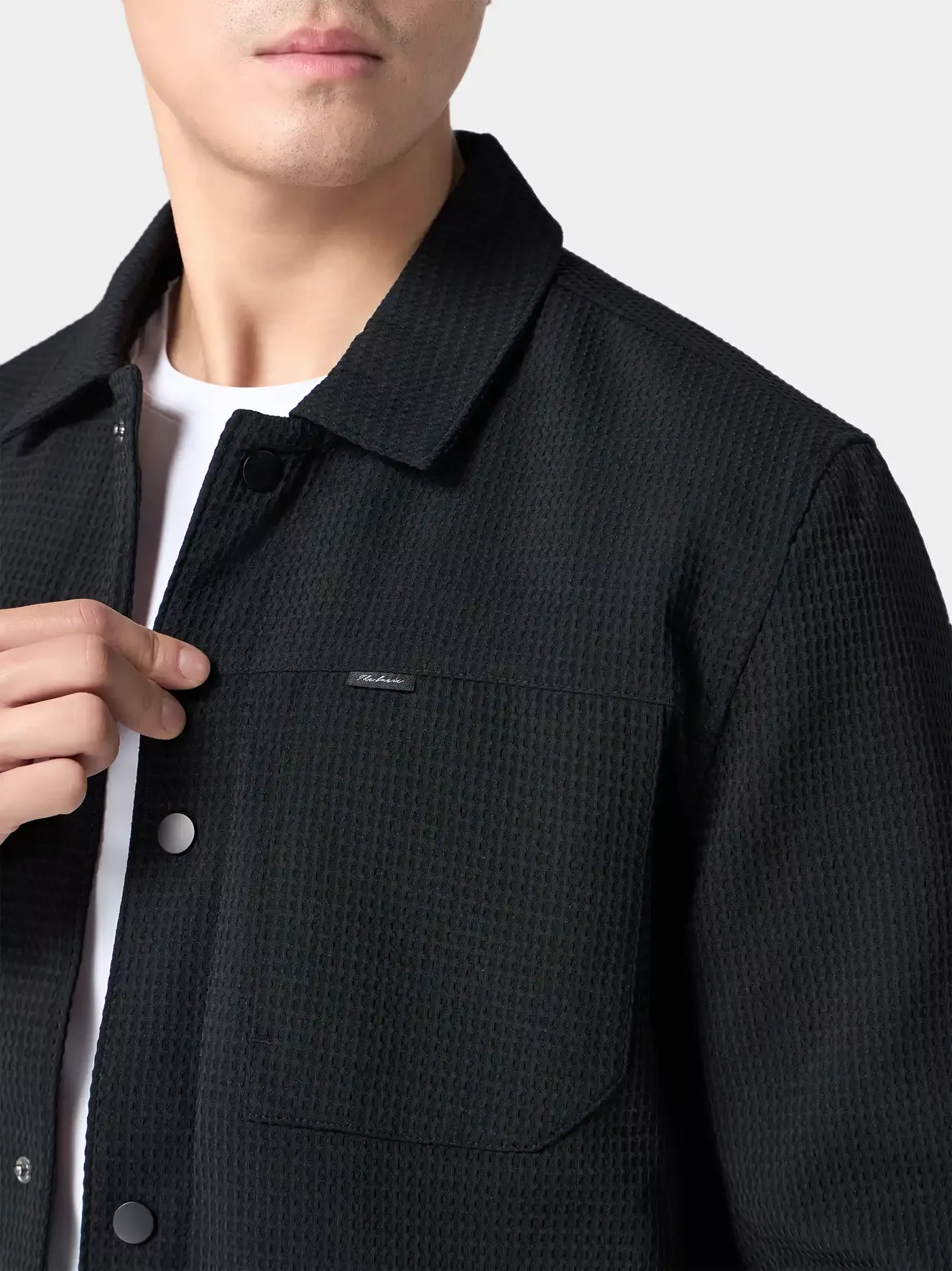 Áo Khoác Thời Trang Nam 5S Fashion Cổ Bẻ Có Túi Ngực AKH24021