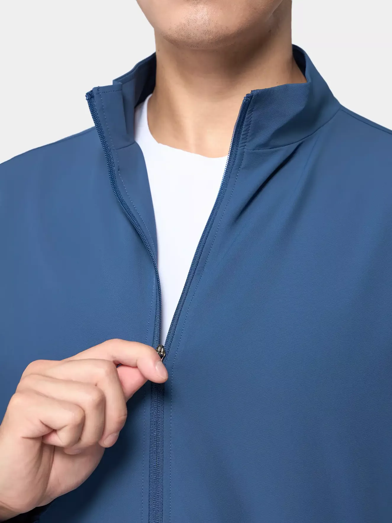 Áo Khoác Thời Trang Nam 5S Fashion Cổ Trụ Lót Nỉ Basic AKH24010