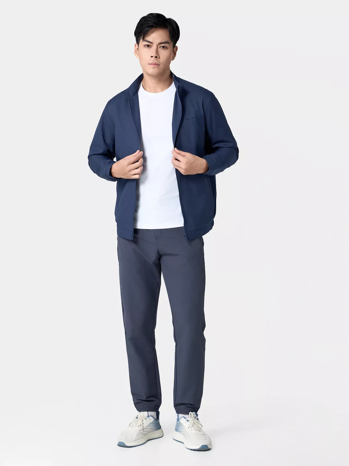 Áo Khoác Thời Trang Nam 5S Fashion Cổ Dệt Line AKH24003