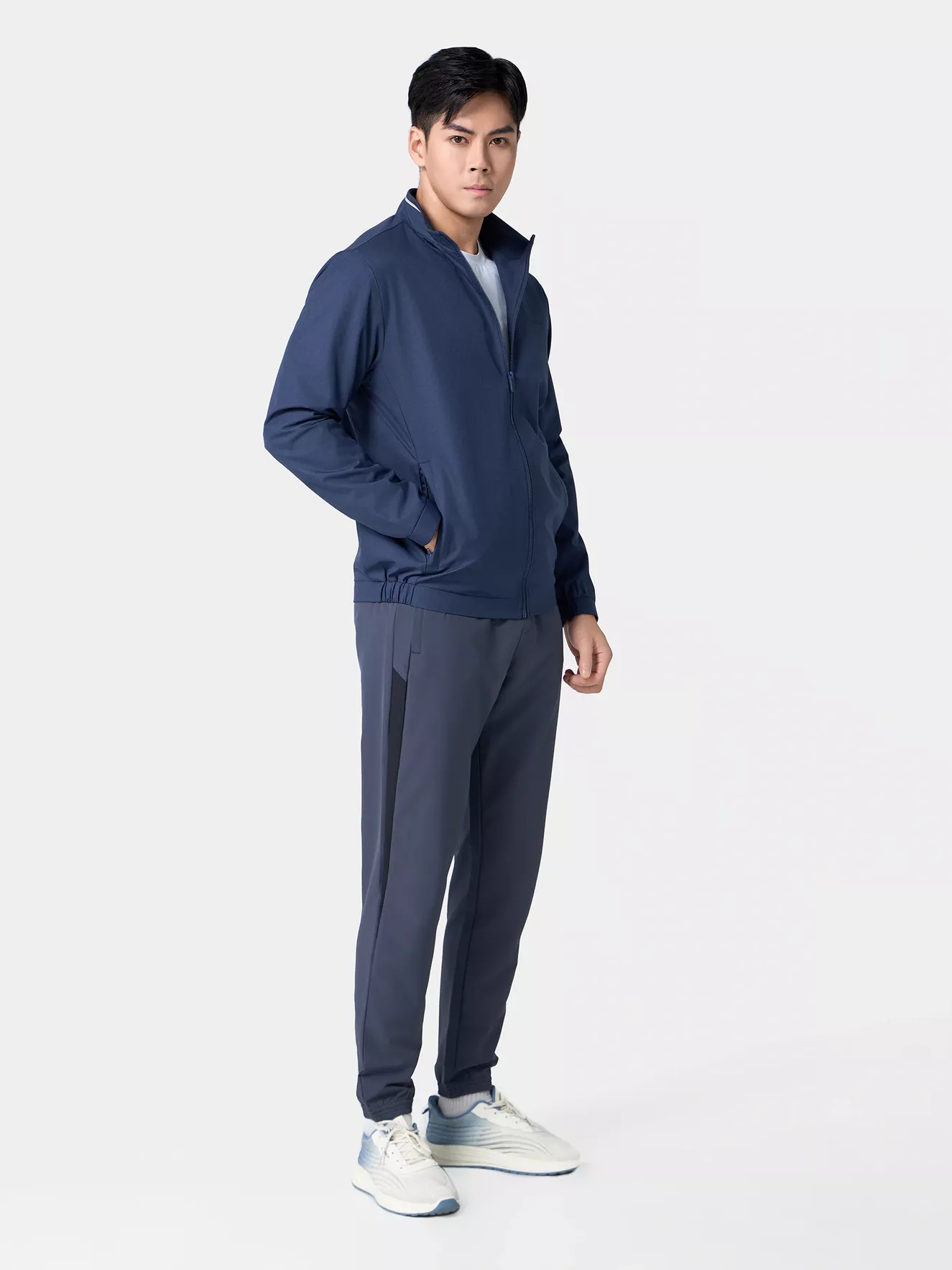 Áo Khoác Thời Trang Nam 5S Fashion Cổ Dệt Line AKH24003