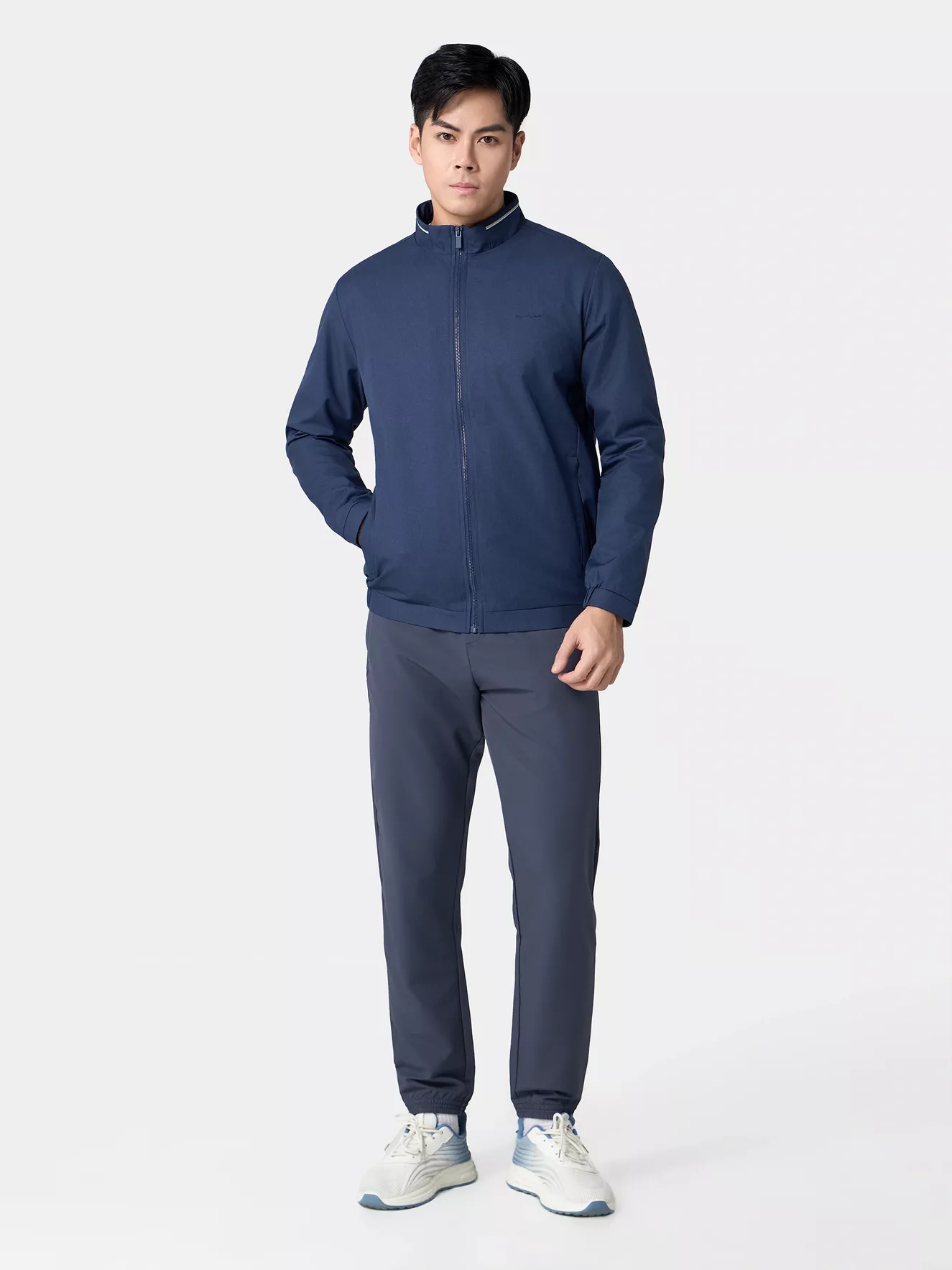 Áo Khoác Thời Trang Nam 5S Fashion Cổ Dệt Line AKH24003