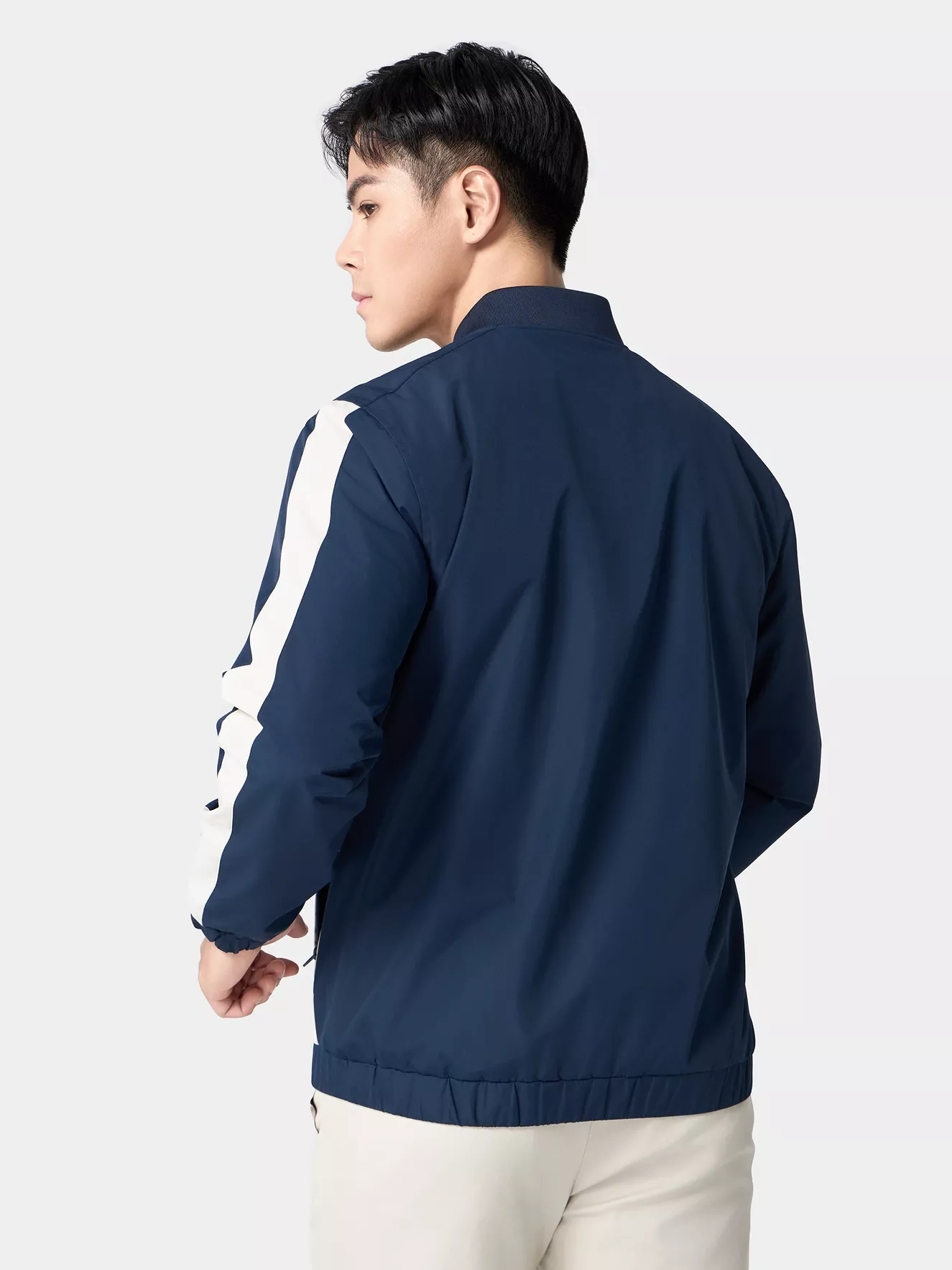 Áo Khoác Bomber Nam Lót Lông 5S Fashion Can Phối Slimfit AKB24012
