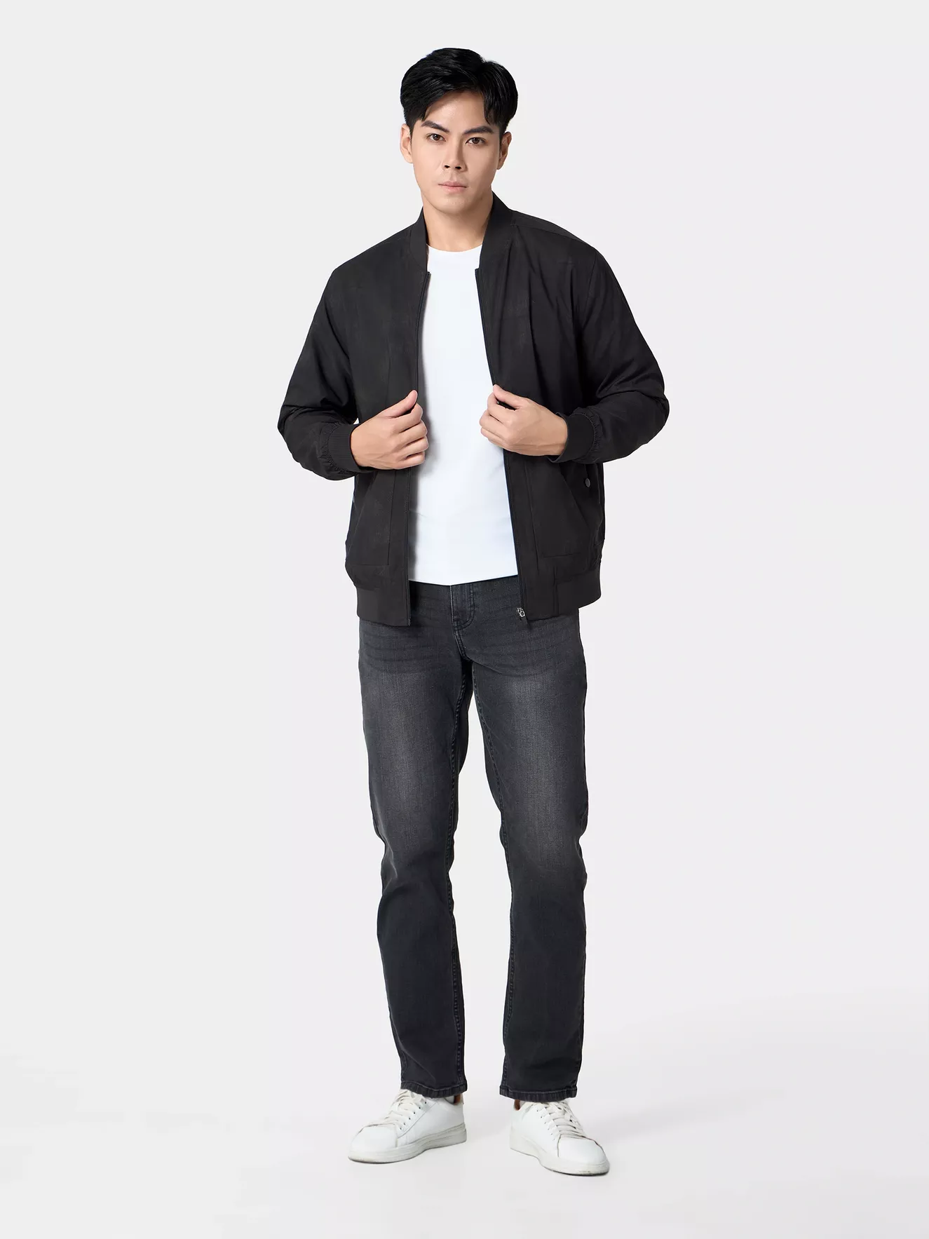 Áo Khoác Bomber Nam Họa Tiết Lót Nỉ 5S Fashion Trẻ Trung AKB24051