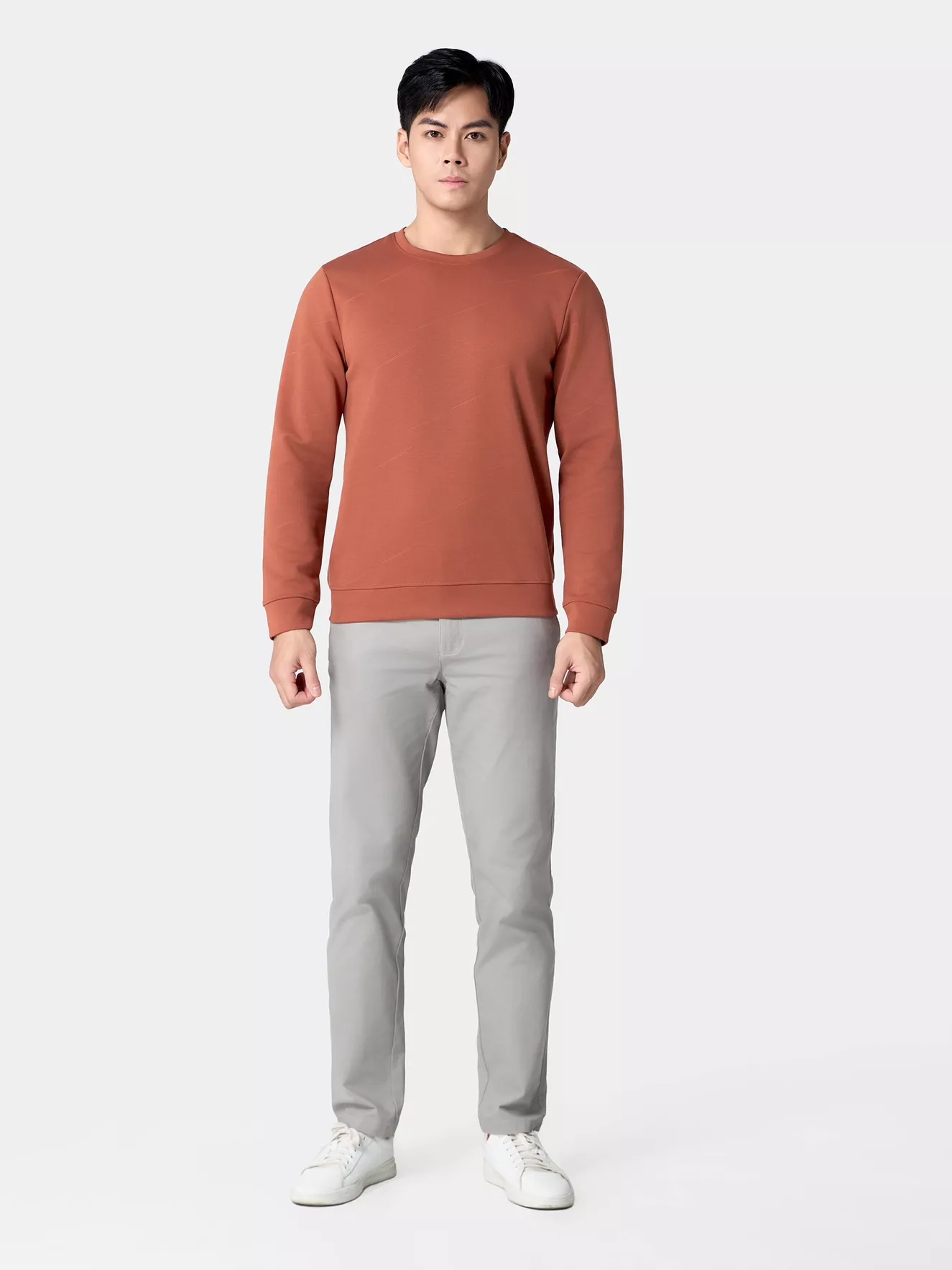 Áo Nỉ Nam 5S FASHION Họa Tiết Phom Slimfit ANI24010