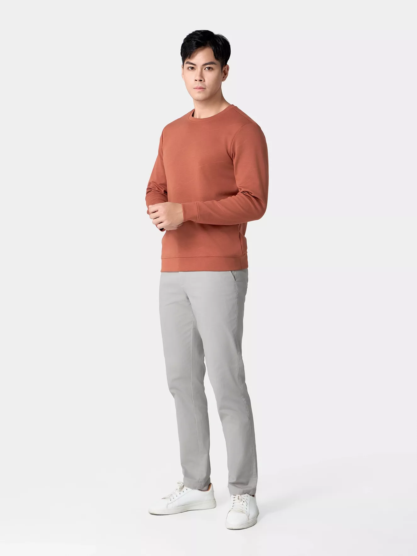 Áo Nỉ Nam 5S FASHION Họa Tiết Phom Slimfit ANI24010