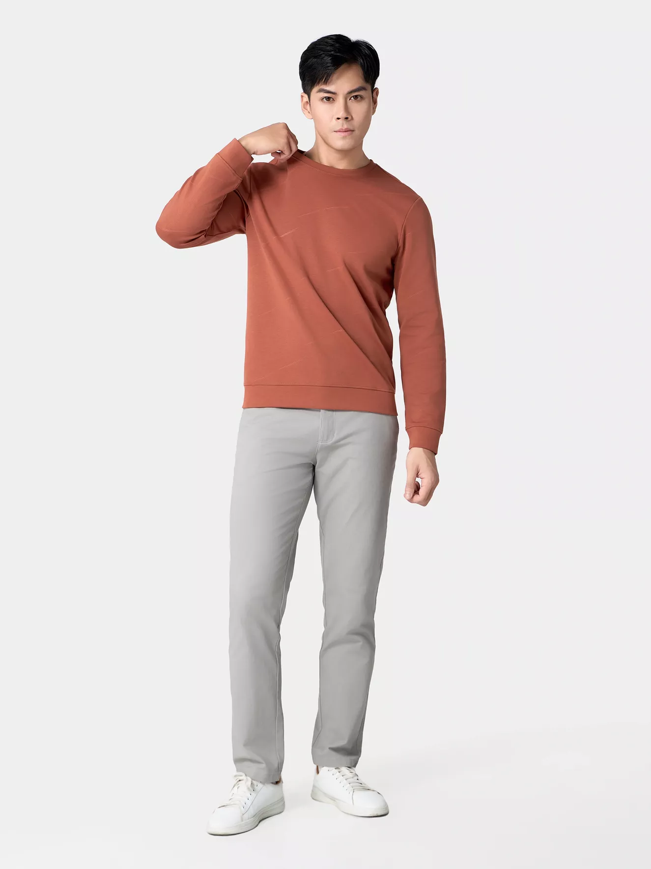 Áo Nỉ Nam 5S FASHION Họa Tiết Phom Slimfit ANI24010