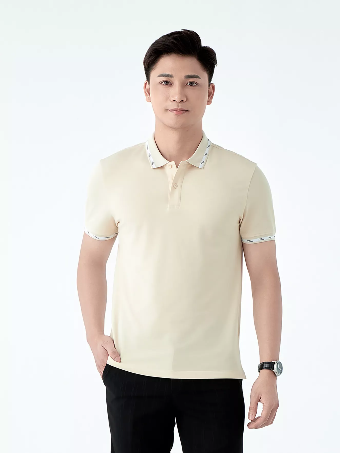Áo Polo Nam 5S Fashion Bo Dệt Hiệu Ứng Slimfit APC24004