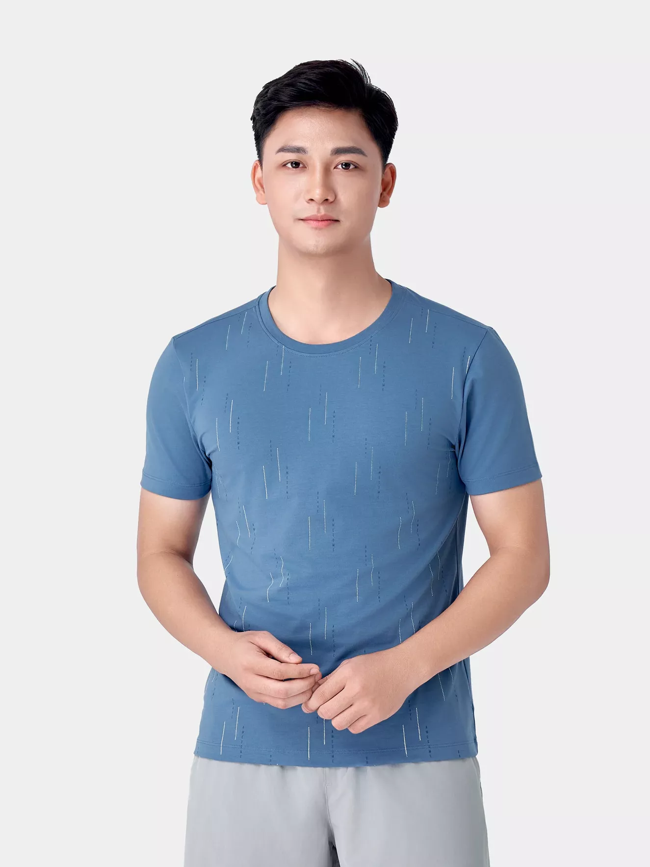 Áo Thun Nam Ngắn Tay 5S Fashion In Họa Tiết Slimfit ATS24158