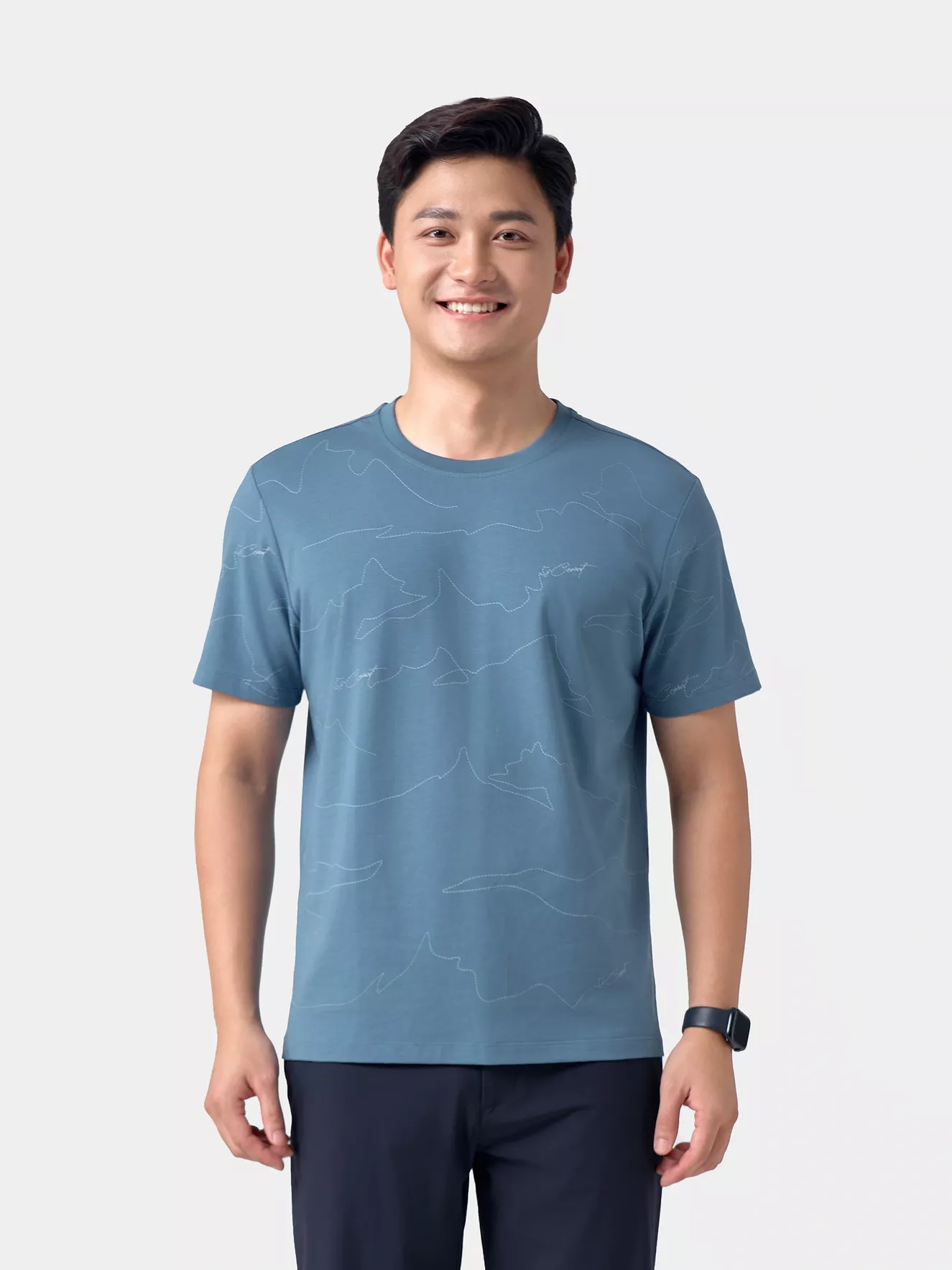 Áo Thun Nam Ngắn Tay Họa Tiết Phom Casual Fit ATS24006