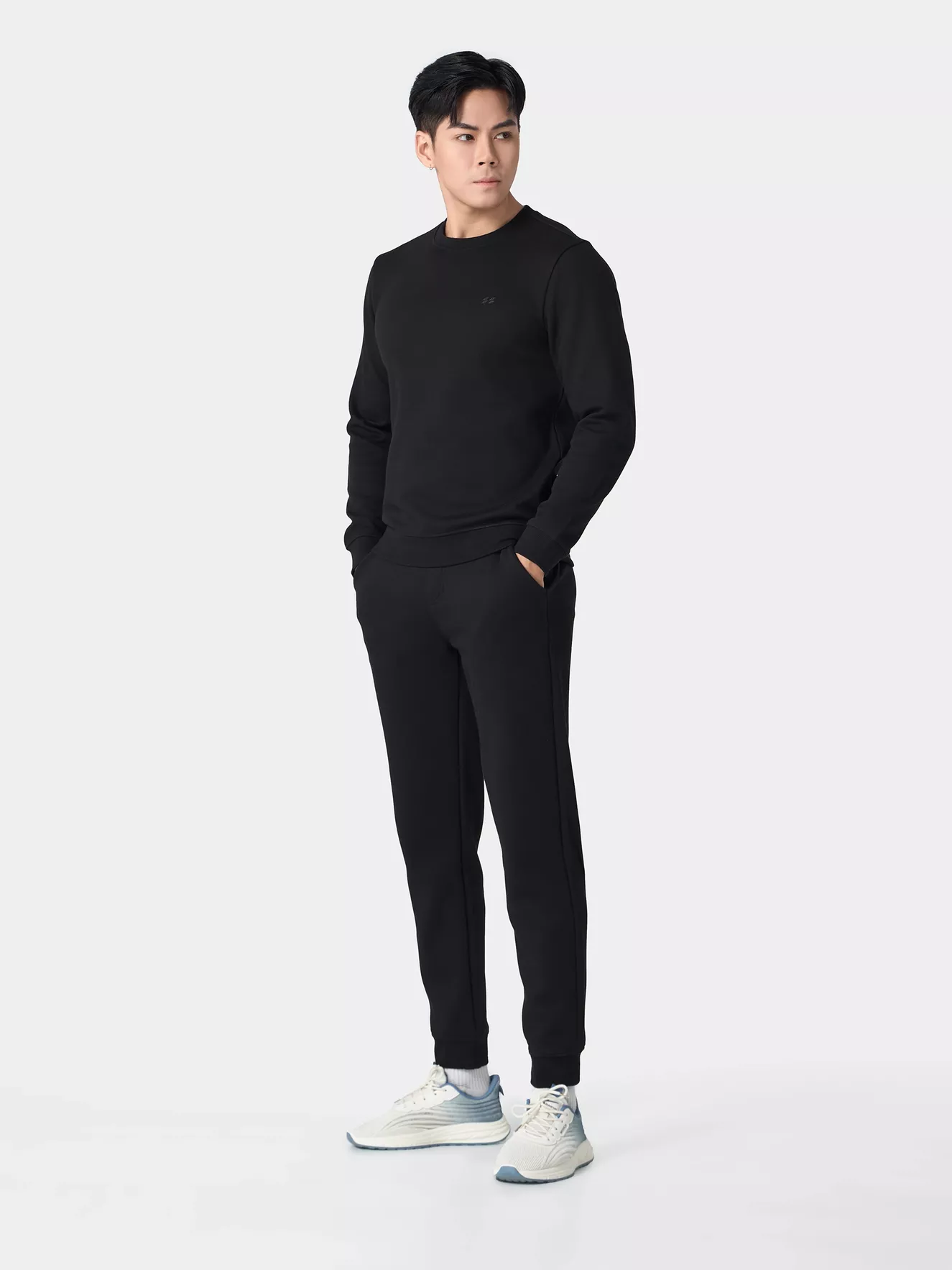 Quần Nỉ Nam 5S Fashion Cạp Chun Basic Slimfit BQNI24101