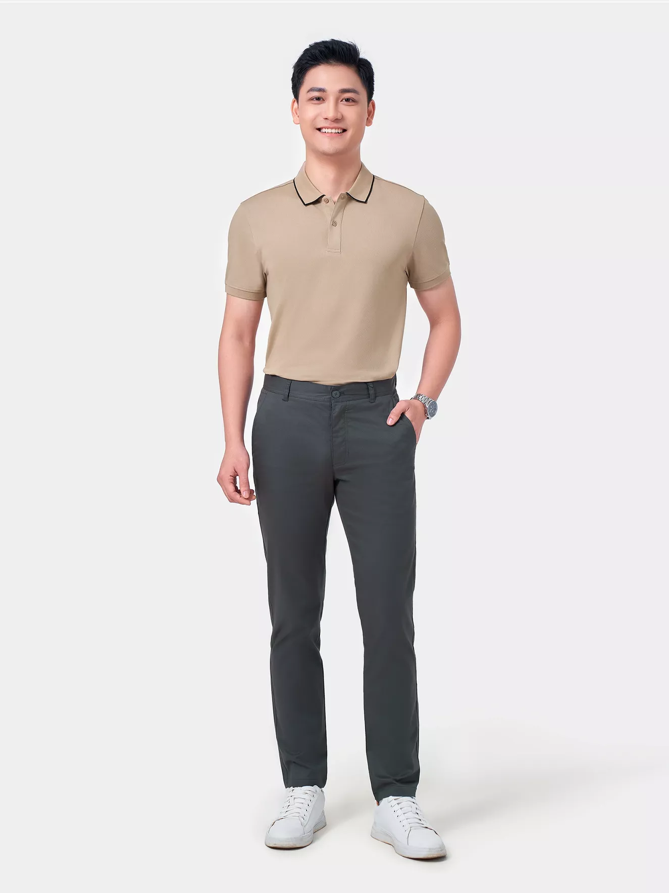 Áo Polo Nam 5S Fashion Trơn Basic Slimfit APC24070
