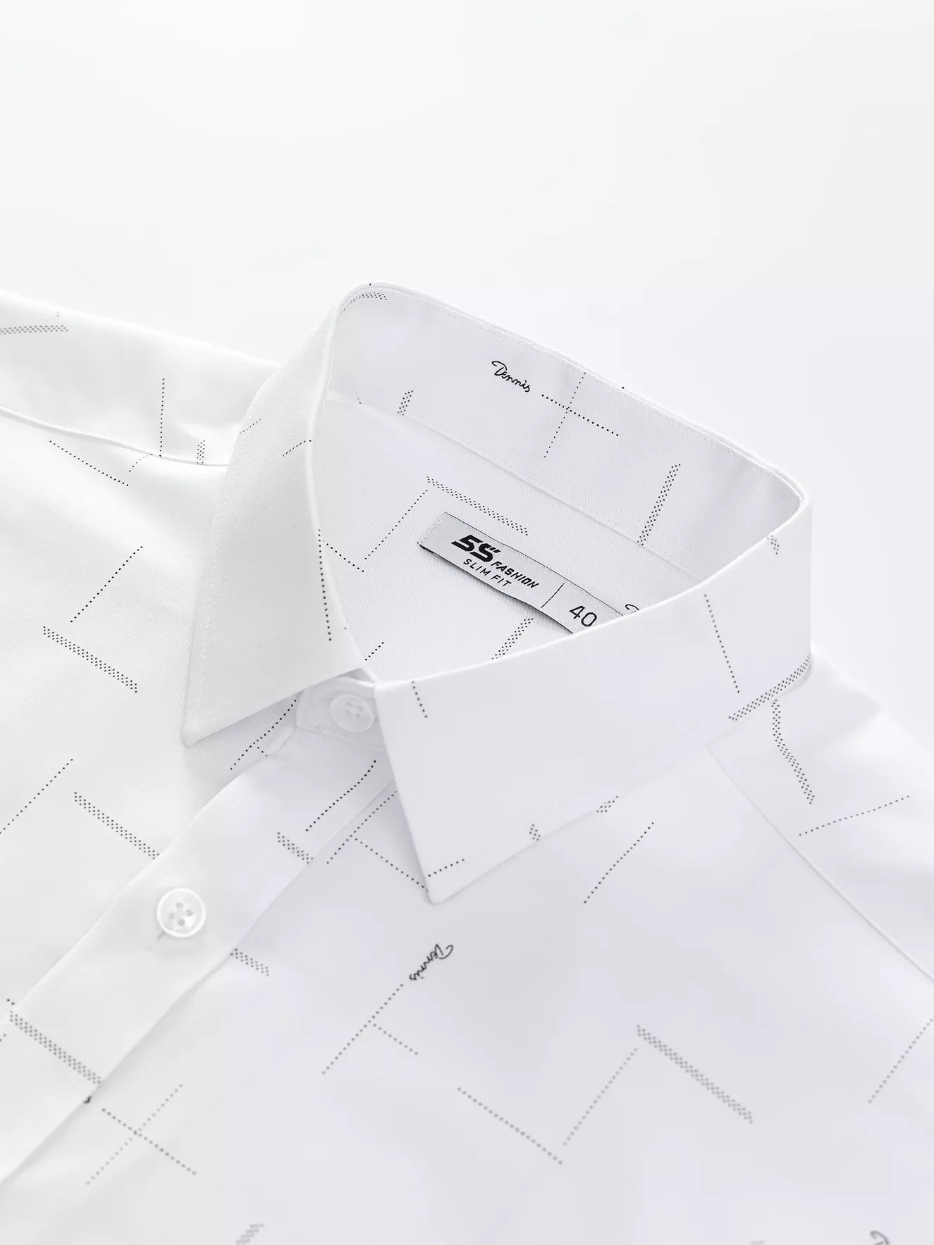 Áo Sơ Mi Nam Họa Tiết 5S Fashion Phom Slimfit ASM24017