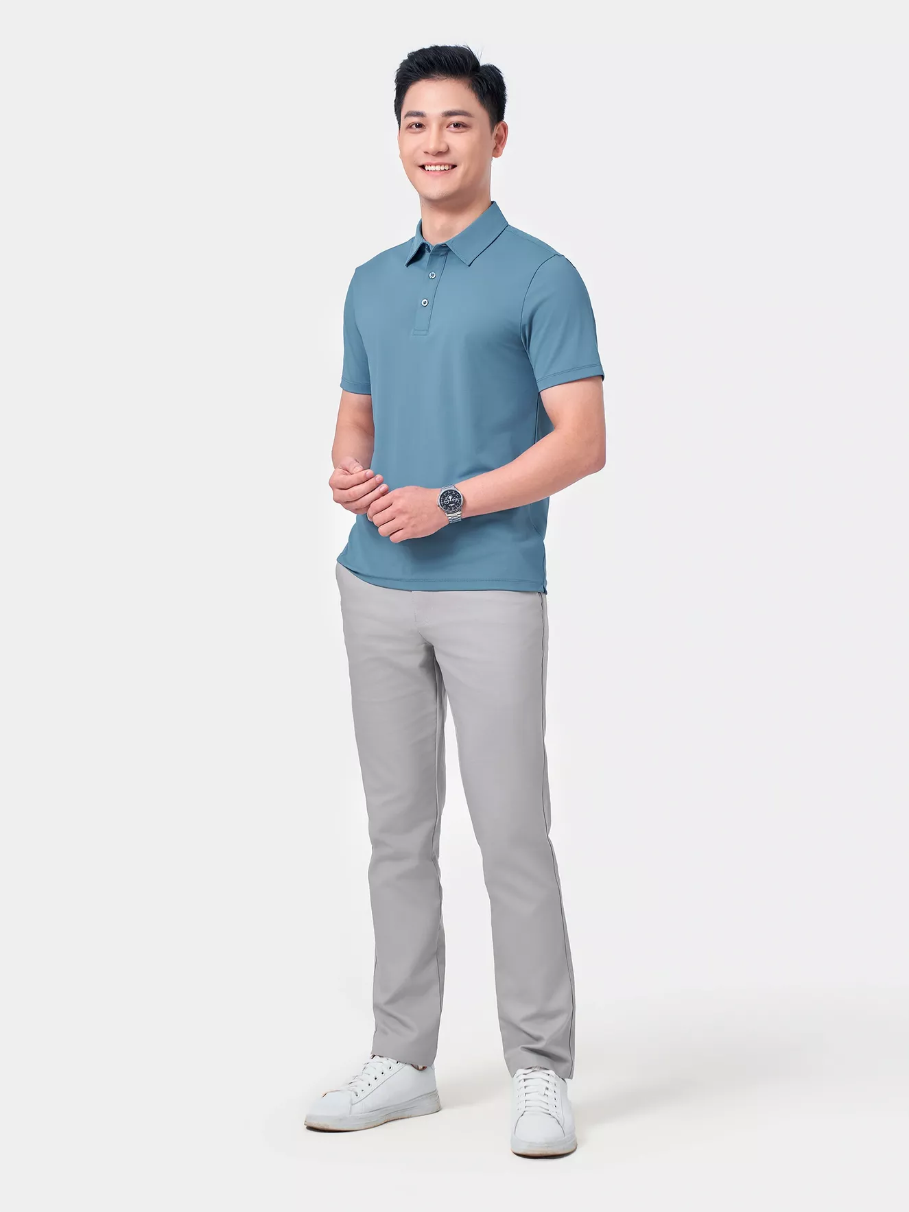 Áo Polo Nam 5S Fashion Sport Trơn Regular APC24067